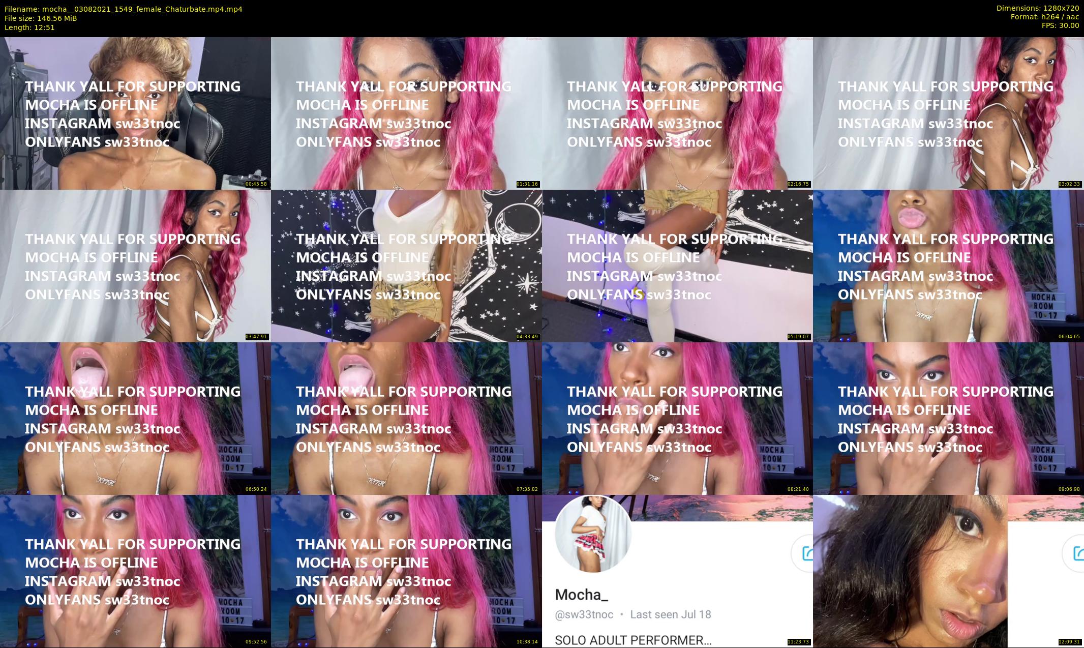 mocha_ — 13 minute Chaturbate female cam show recording, 720p, Aug 3, 2021