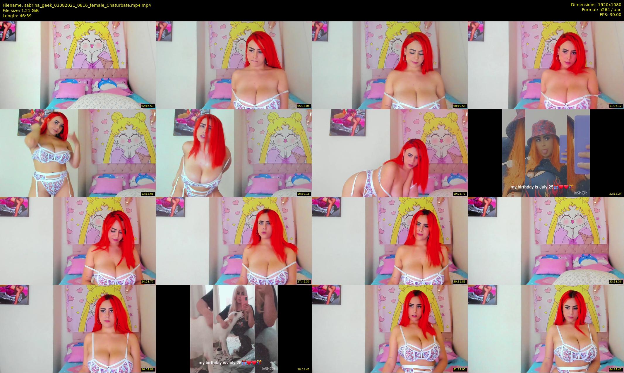 sabrina_geek — 47 minute Chaturbate female cam show recording, 1080p, Aug 3, 2021