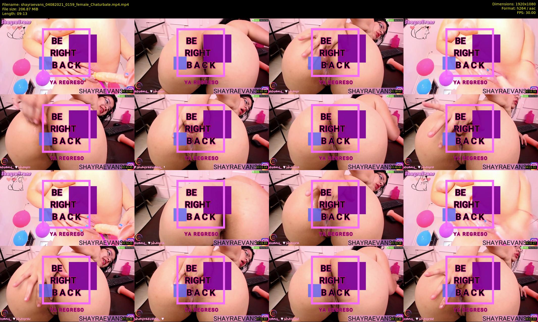 shayraevans — 10 minute Chaturbate female cam show recording, 1080p, Aug 4, 2021