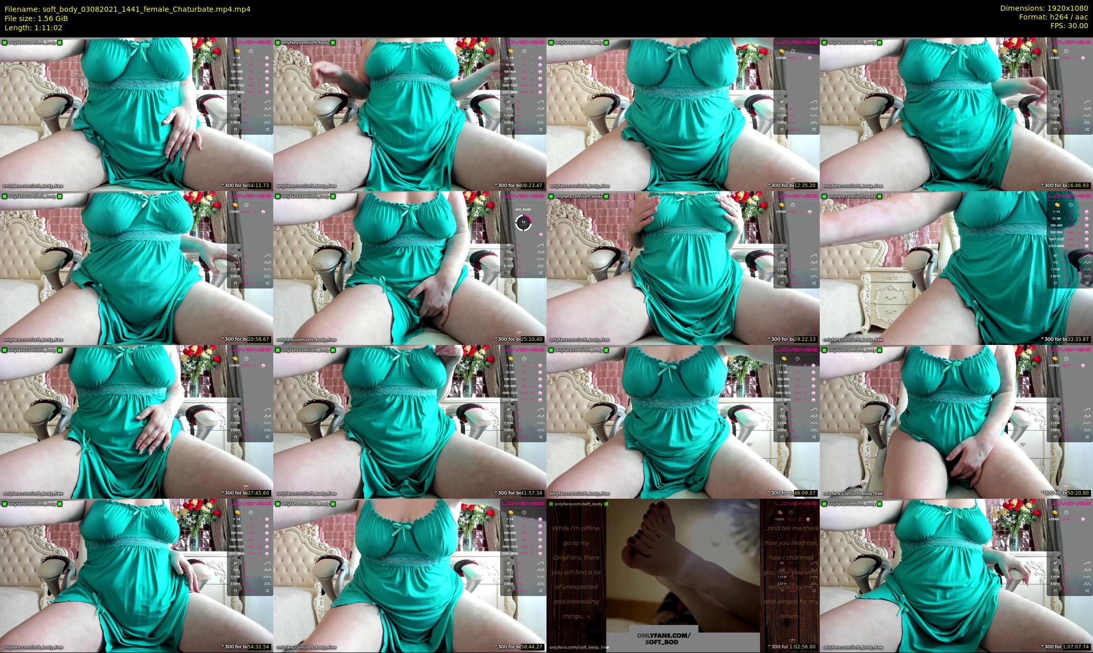 soft_body — 72 minute Chaturbate female cam show recording, 1080p, Aug 3, 2021
