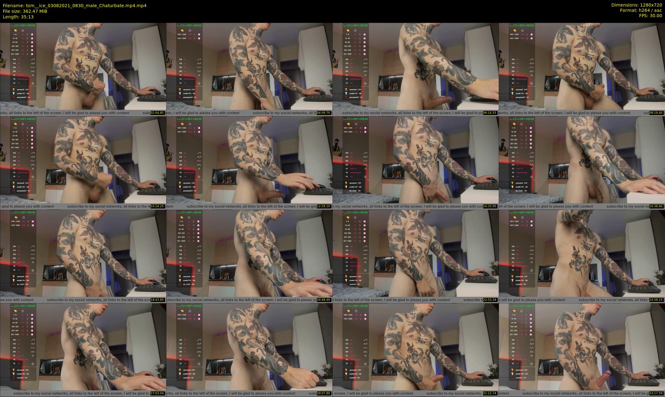 tom__ice — 36 minute Chaturbate male cam show recording, 720p, Aug 3, 2021