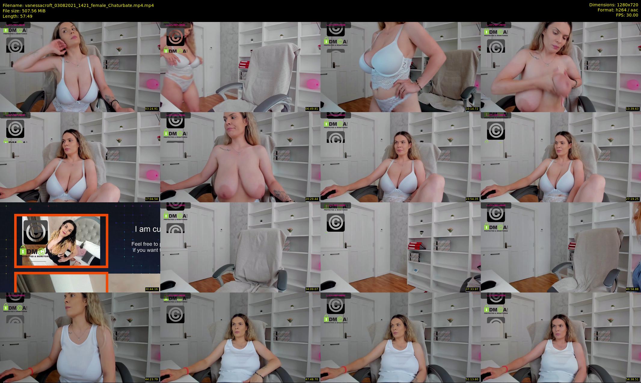 vanessacroft — 58 minute Chaturbate female cam show recording, 720p, Aug 3, 2021
