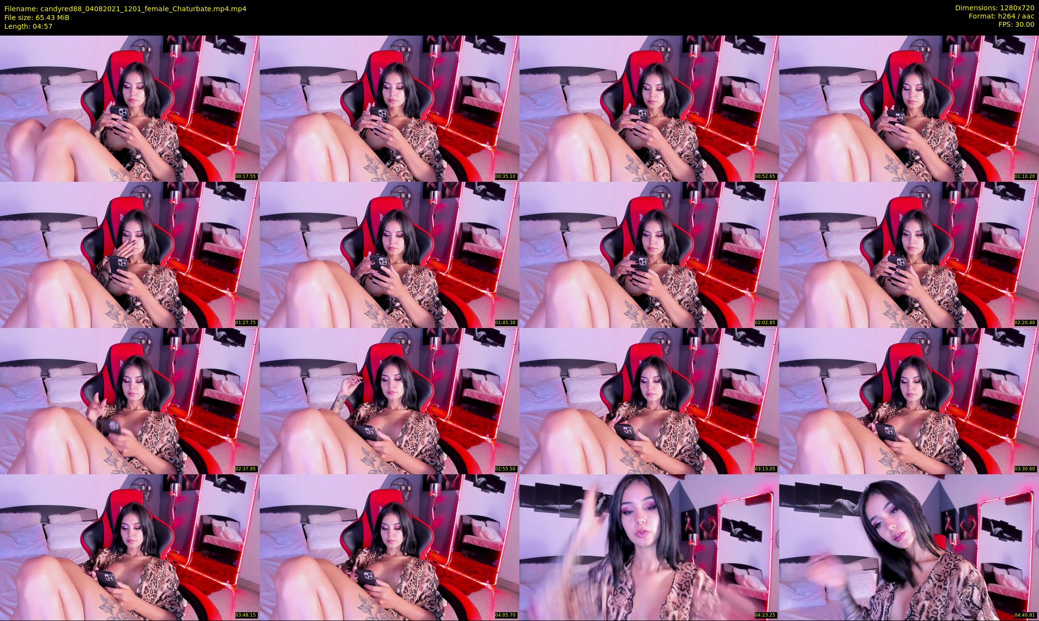candyred88 — 5 minute Chaturbate female cam show recording, 720p, Aug 4, 2021