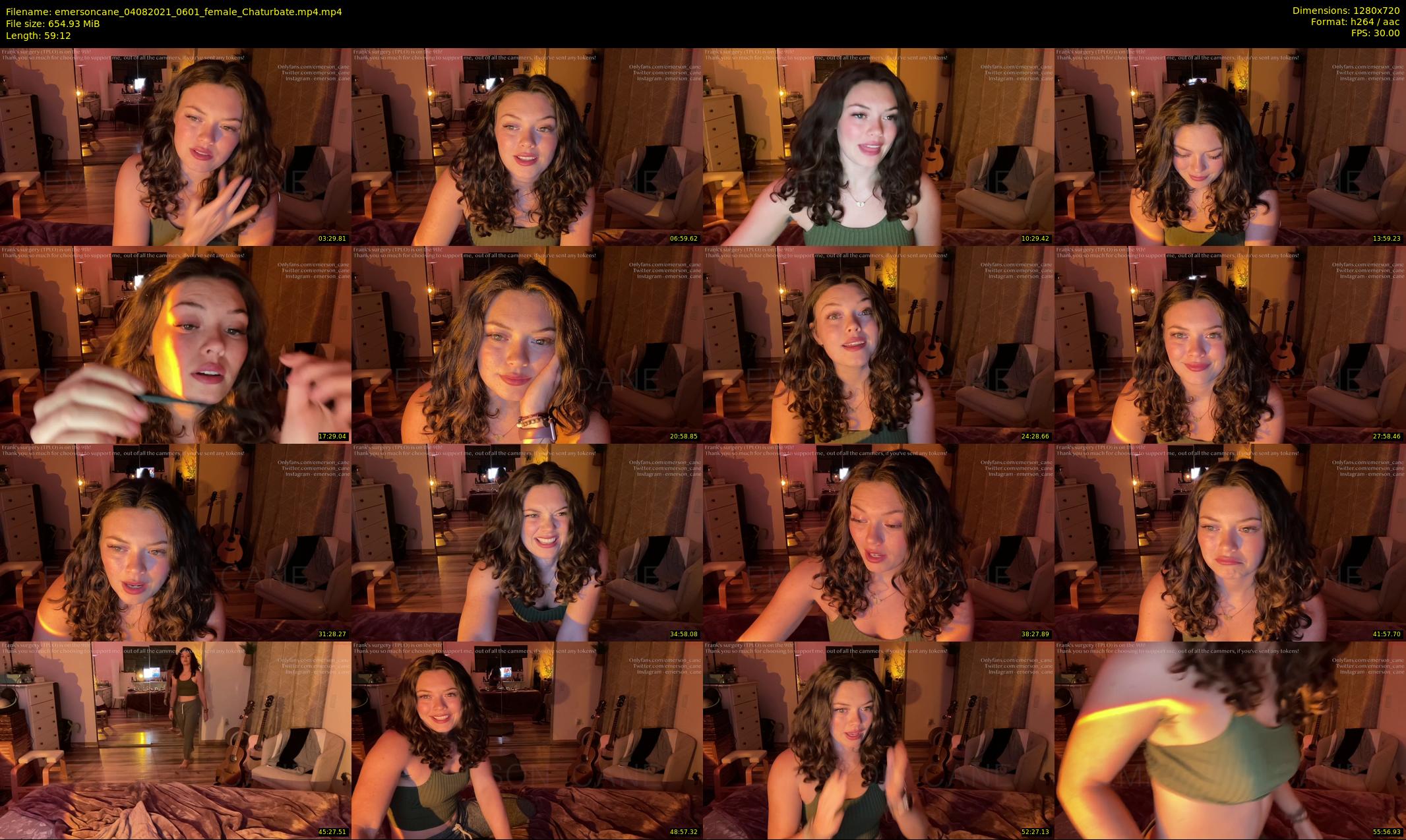 emersoncane — 60 minute Chaturbate female cam show recording, 720p, Aug 4, 2021