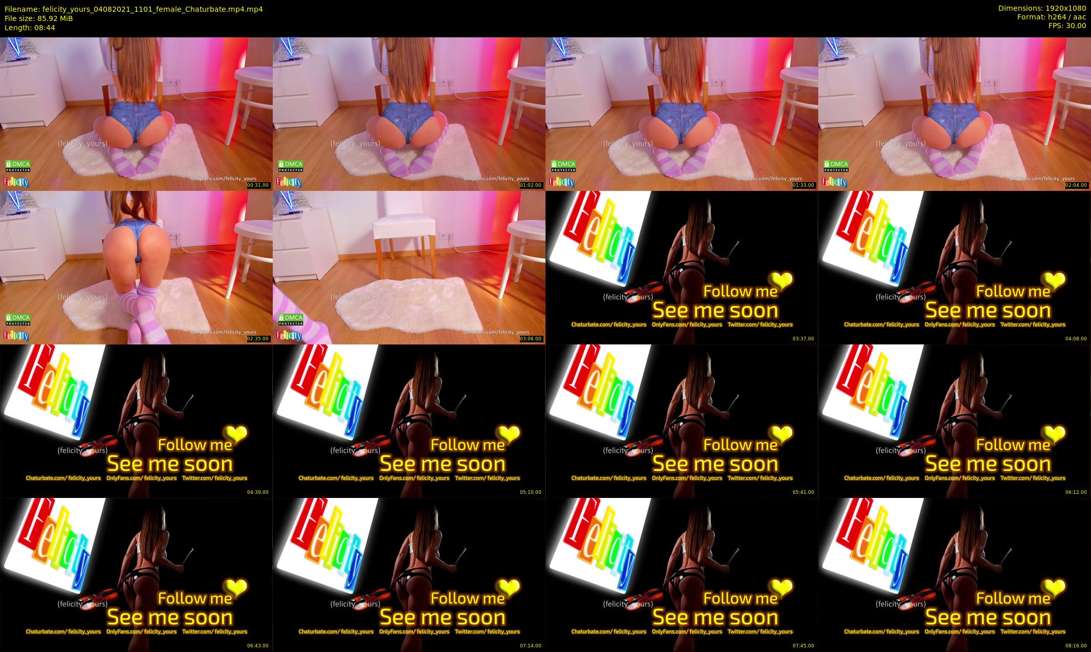 felicity_yours — 9 minute Chaturbate female cam show recording, 1080p, Aug 4, 2021