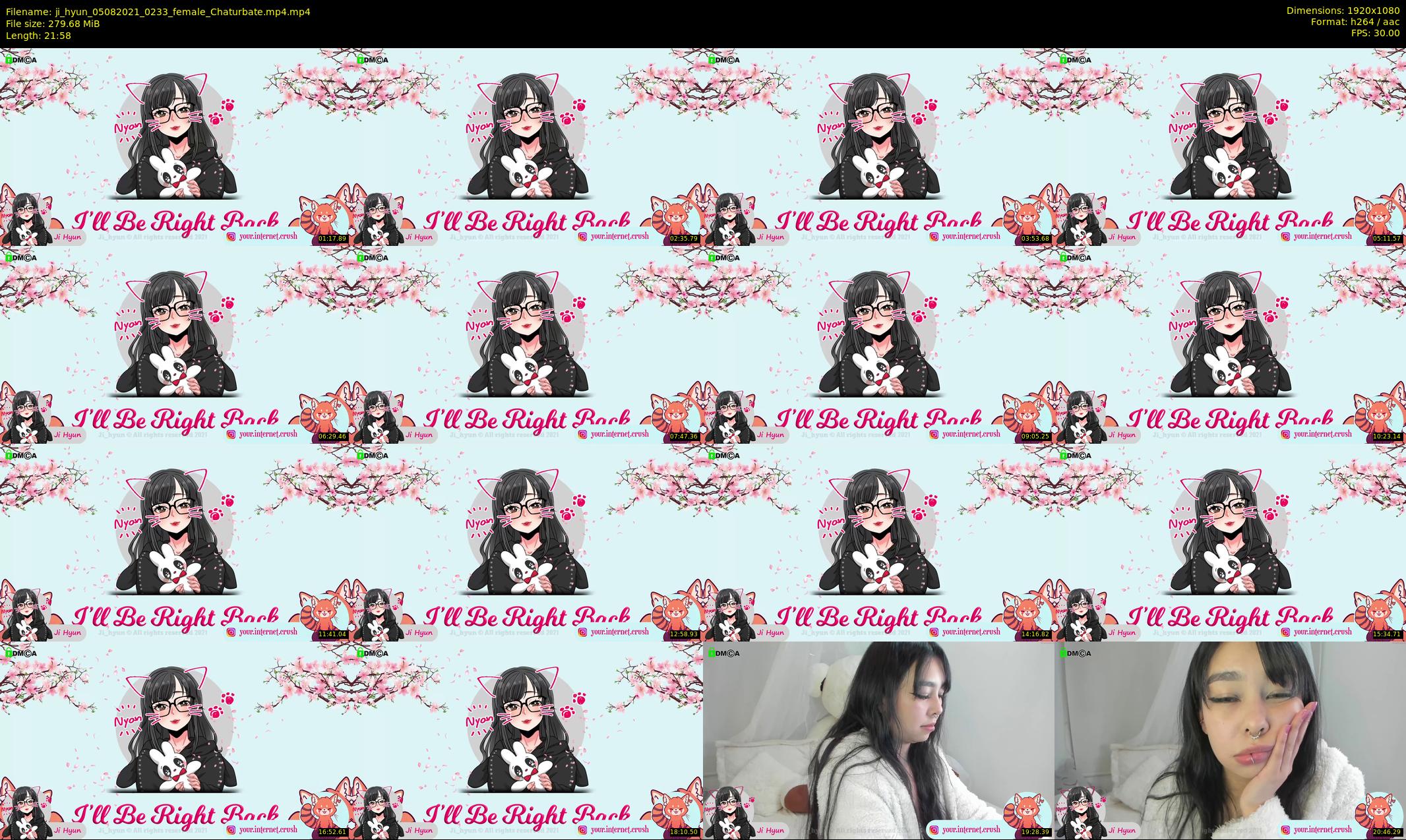 ji_hyun — 22 minute Chaturbate female cam show recording, 1080p, Aug 5, 2021