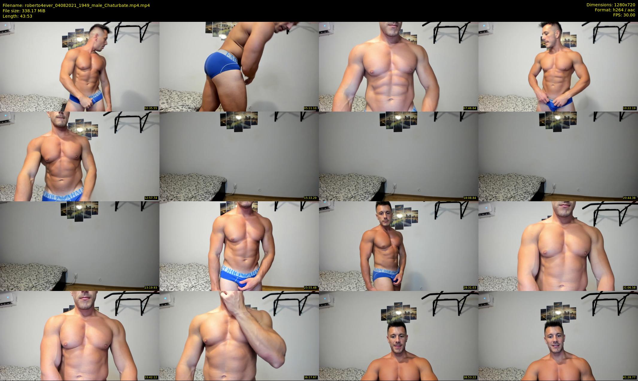 roberto4ever — 44 minute Chaturbate male cam show recording, 720p, Aug 4, 2021
