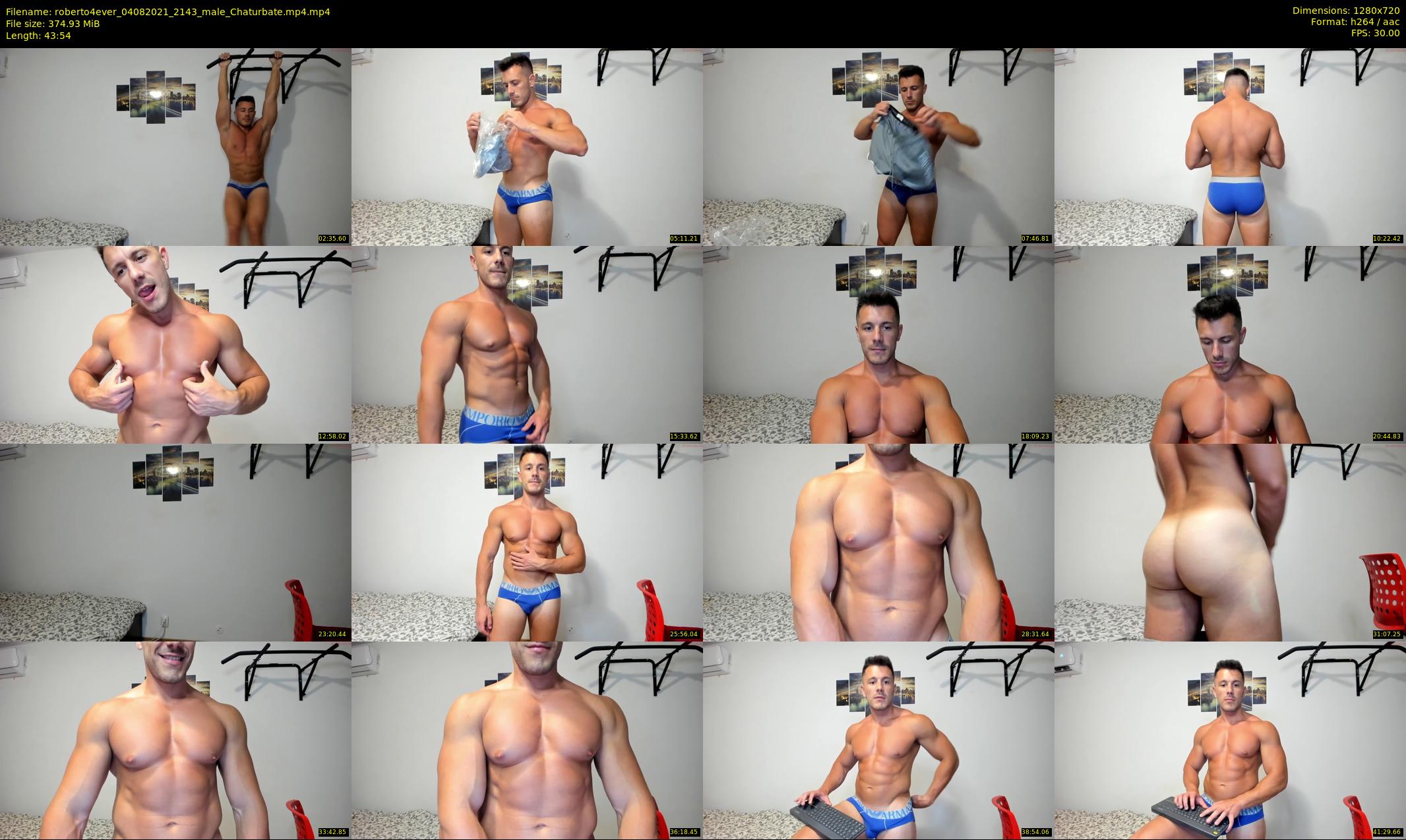 roberto4ever — 44 minute Chaturbate male cam show recording, 720p, Aug 4, 2021