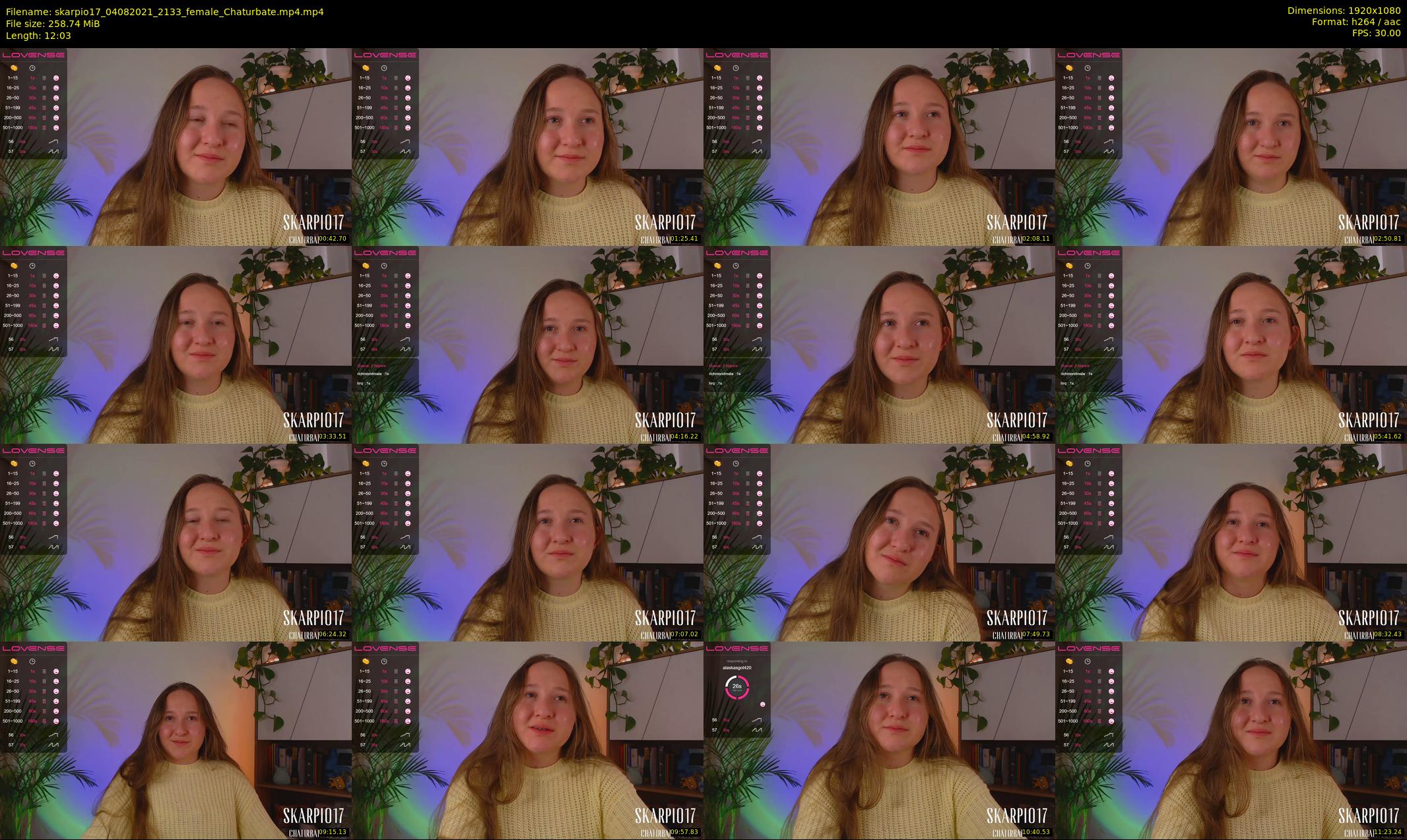 skarpio17 — 13 minute Chaturbate female cam show recording, 1080p, Aug 4, 2021