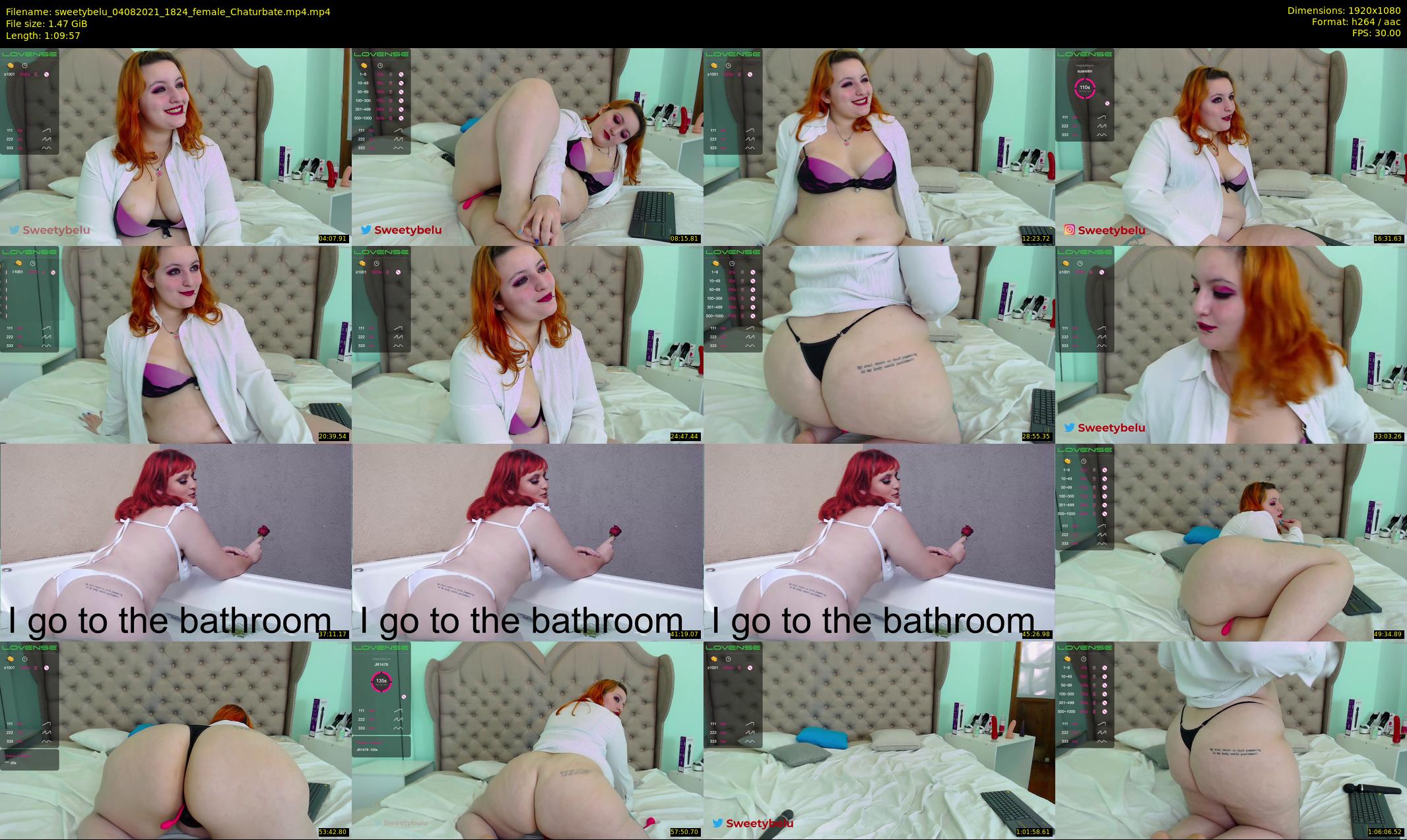 sweetybelu — 70 minute Chaturbate female cam show recording, 1080p, Aug 4, 2021