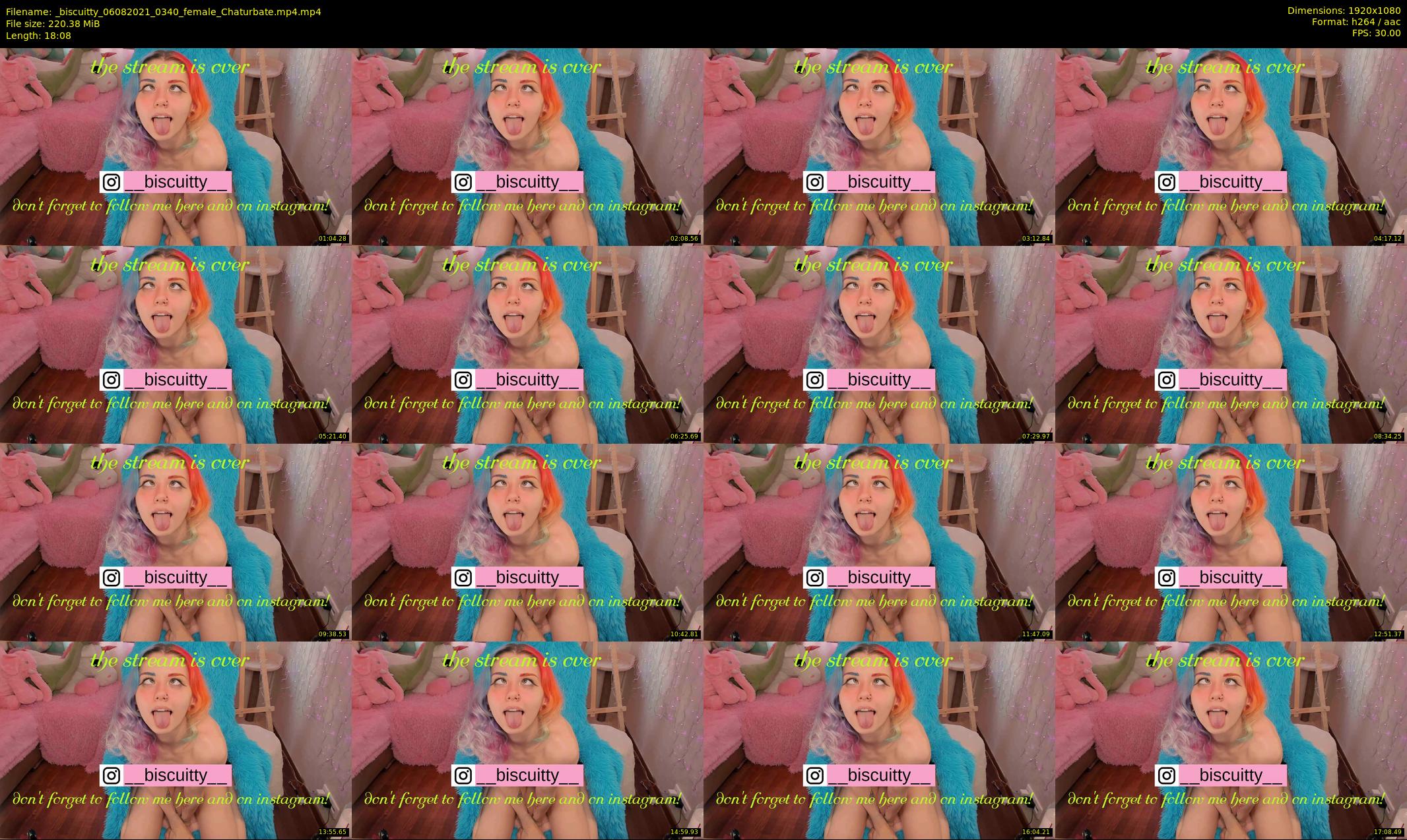 _biscuitty — 19 minute Chaturbate female cam show recording, 1080p, Aug 6, 2021