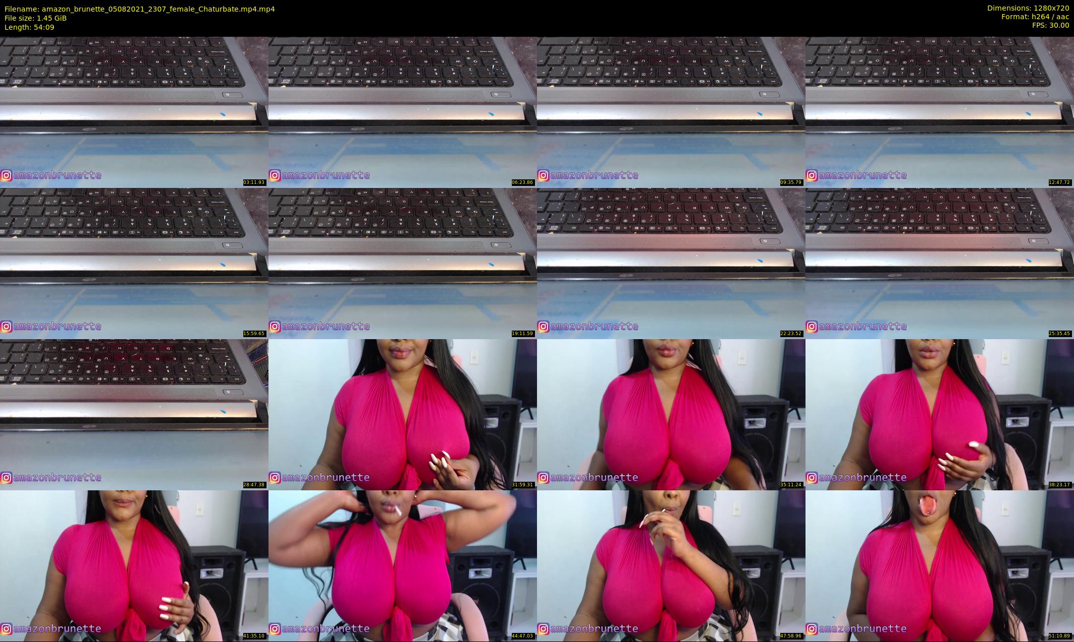amazon_brunette — 55 minute Chaturbate female cam show recording, 720p, Aug 5, 2021