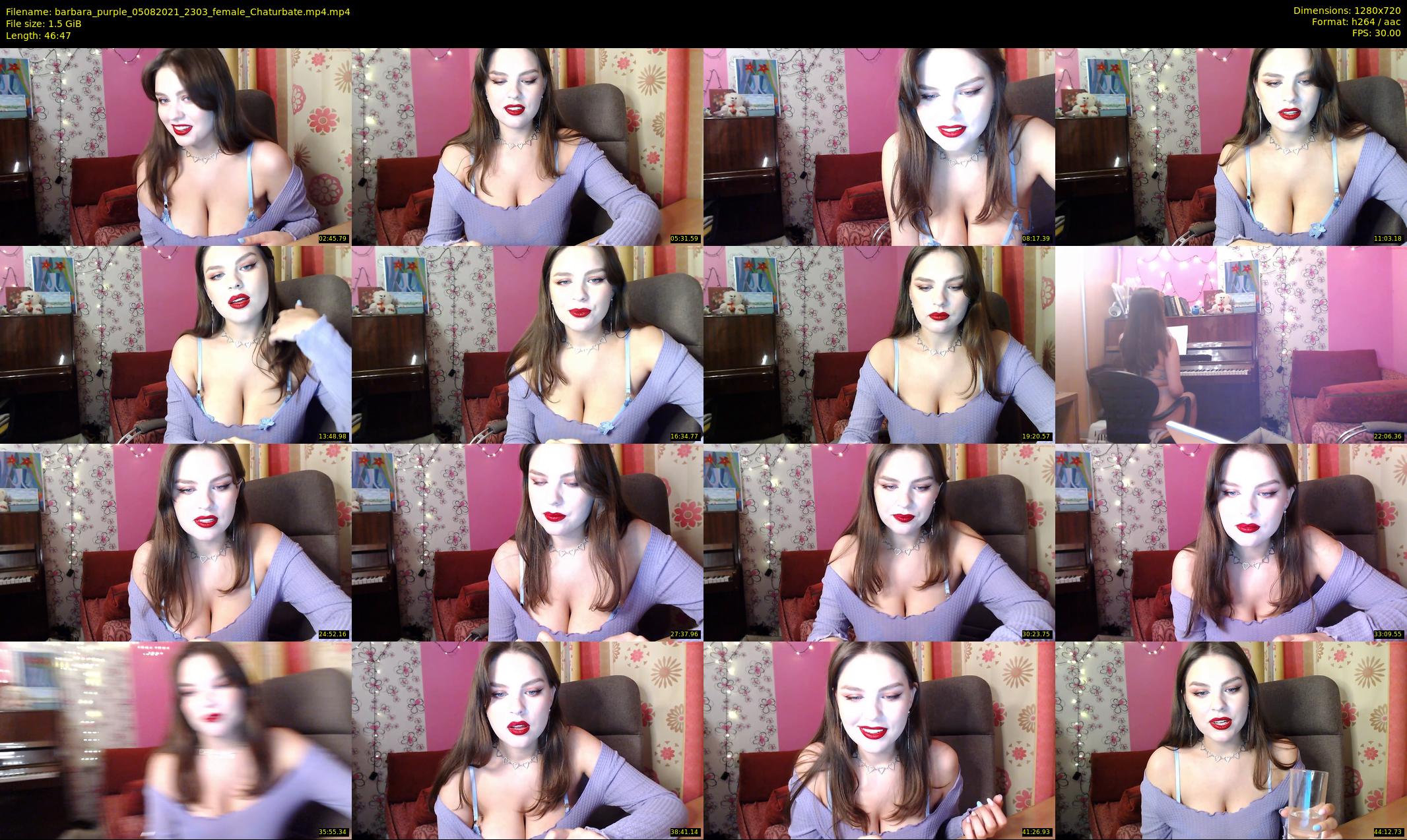 barbara_purple — 47 minute Chaturbate female cam show recording, 720p, Aug 5, 2021