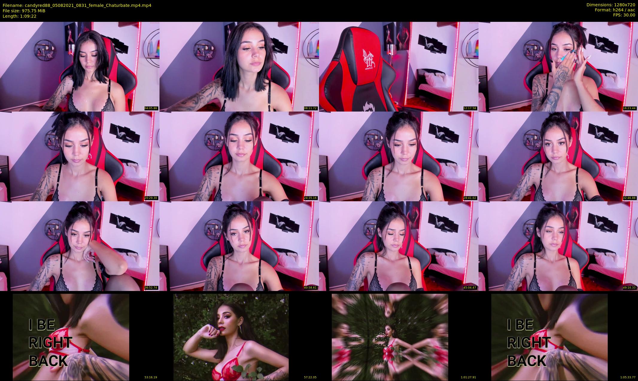 candyred88 — 70 minute Chaturbate female cam show recording, 720p, Aug 5, 2021