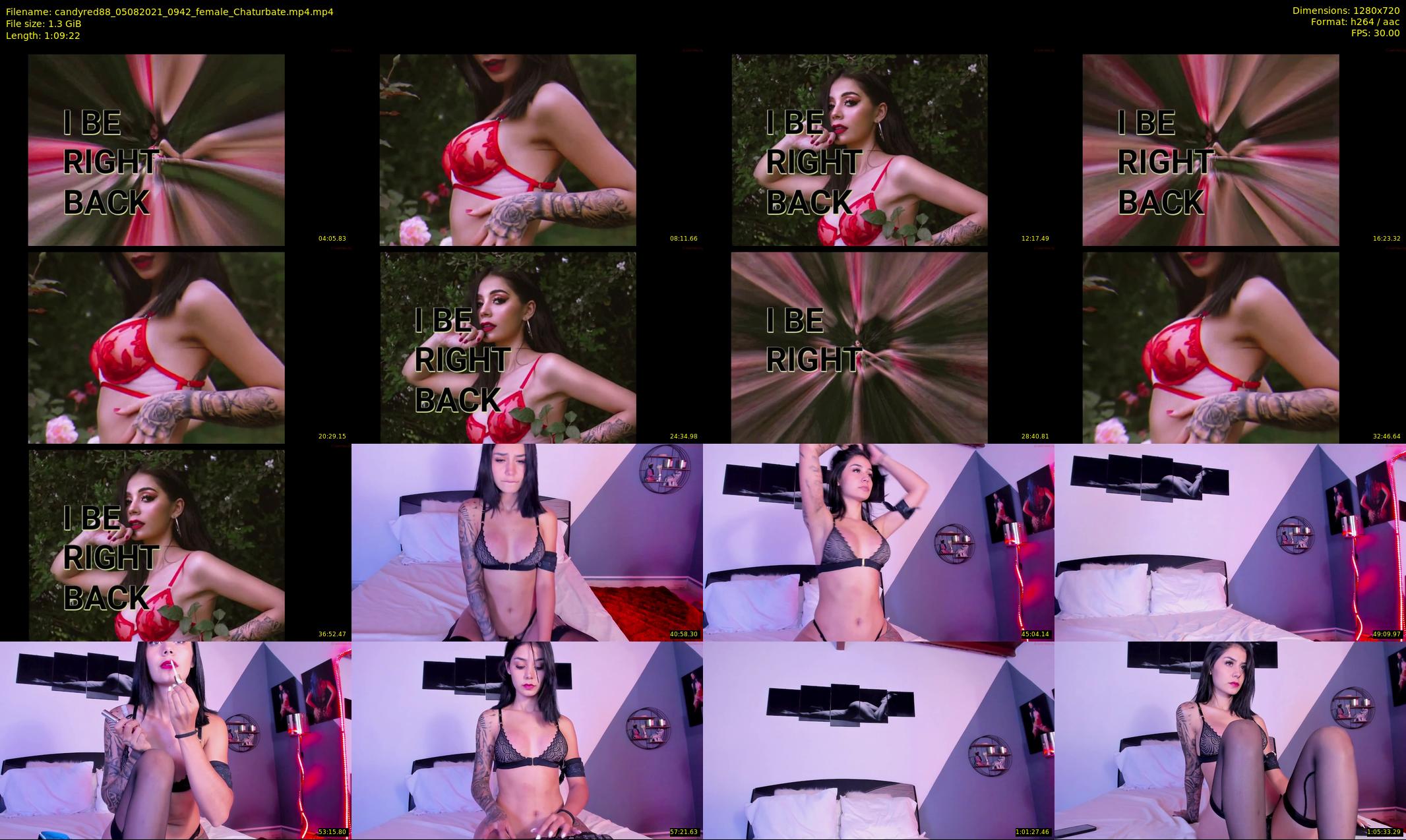 candyred88 — 70 minute Chaturbate female cam show recording, 720p, Aug 5, 2021