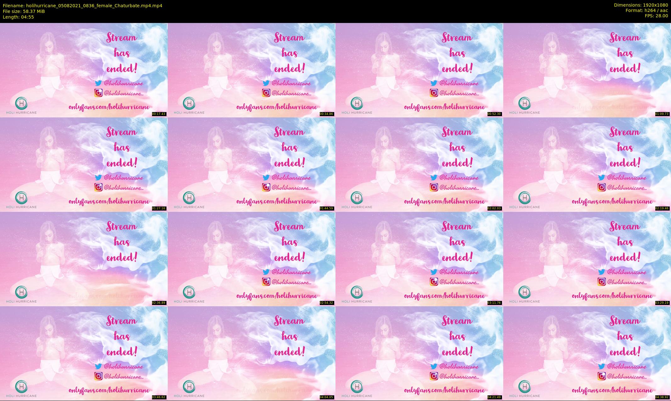 holihurricane — 5 minute Chaturbate female cam show recording, 1080p, Aug 5, 2021