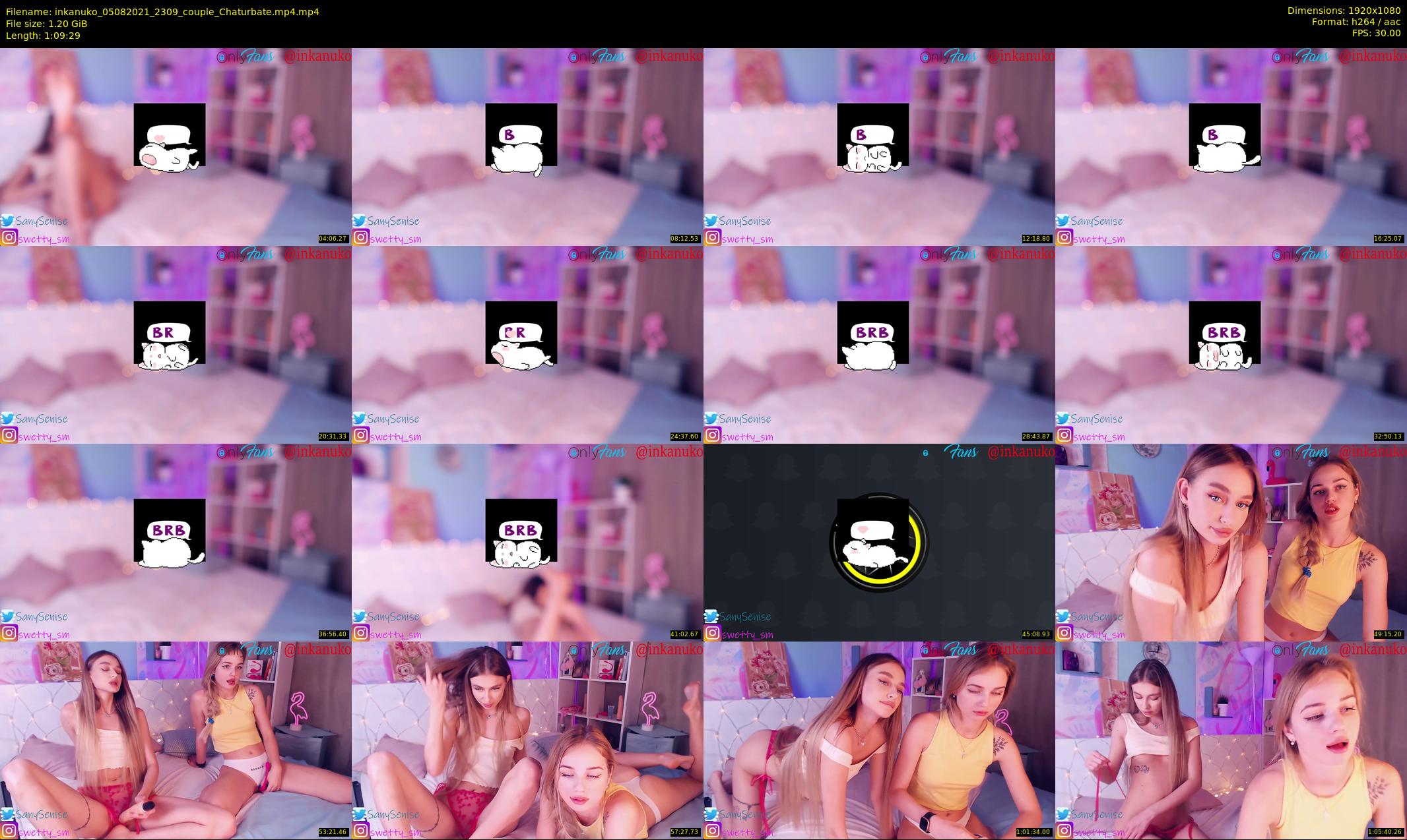 inkanuko — 70 minute Chaturbate couple cam show recording, 1080p, Aug 5, 2021