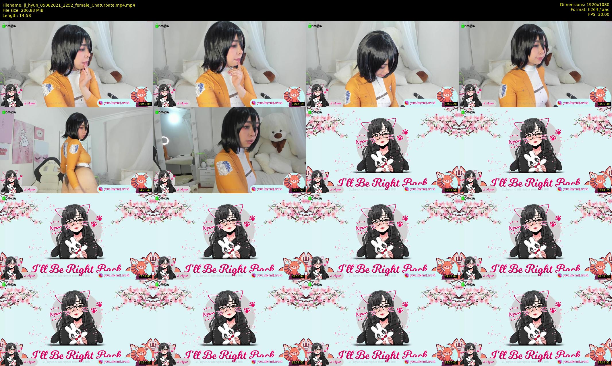 ji_hyun — 15 minute Chaturbate female cam show recording, 1080p, Aug 5, 2021