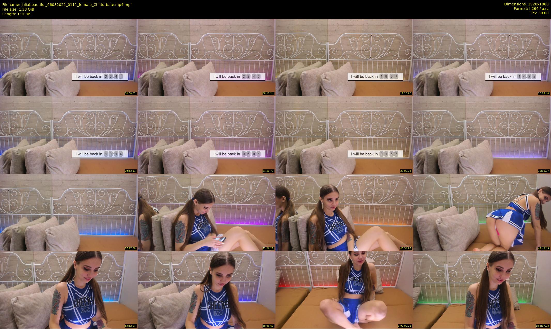 juliabeautiful — 71 minute Chaturbate female cam show recording, 1080p, Aug 6, 2021