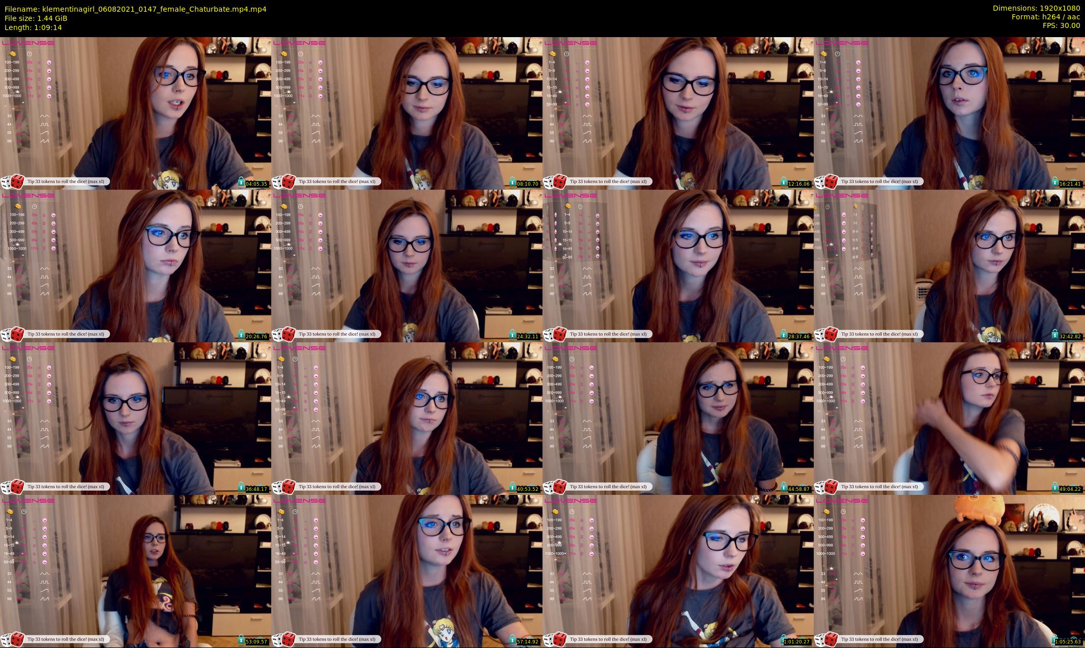 klementinagirl — 70 minute Chaturbate female cam show recording, 1080p, Aug 6, 2021