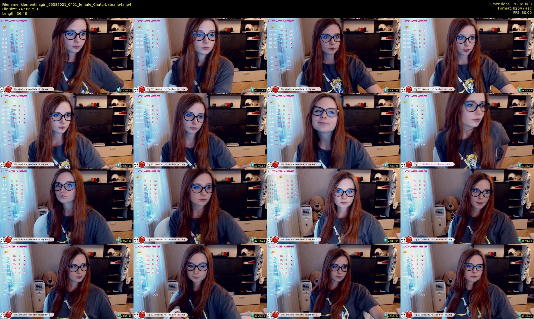 klementinagirl — 37 minute Chaturbate female cam show recording, 1080p, Aug 6, 2021