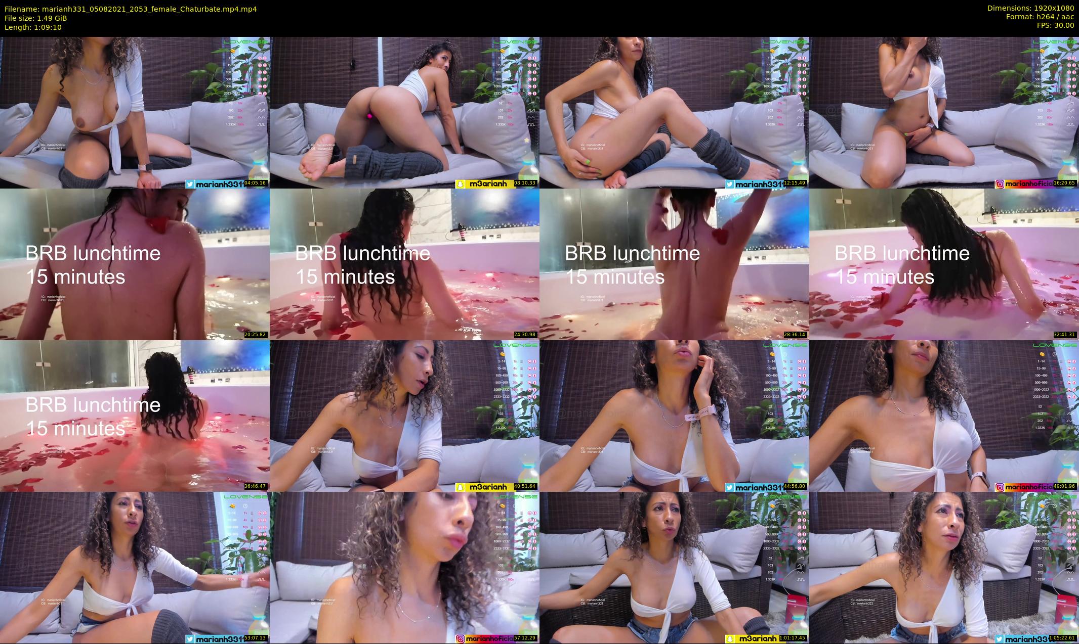 marianh331 — 70 minute Chaturbate female cam show recording, 1080p, Aug 5, 2021
