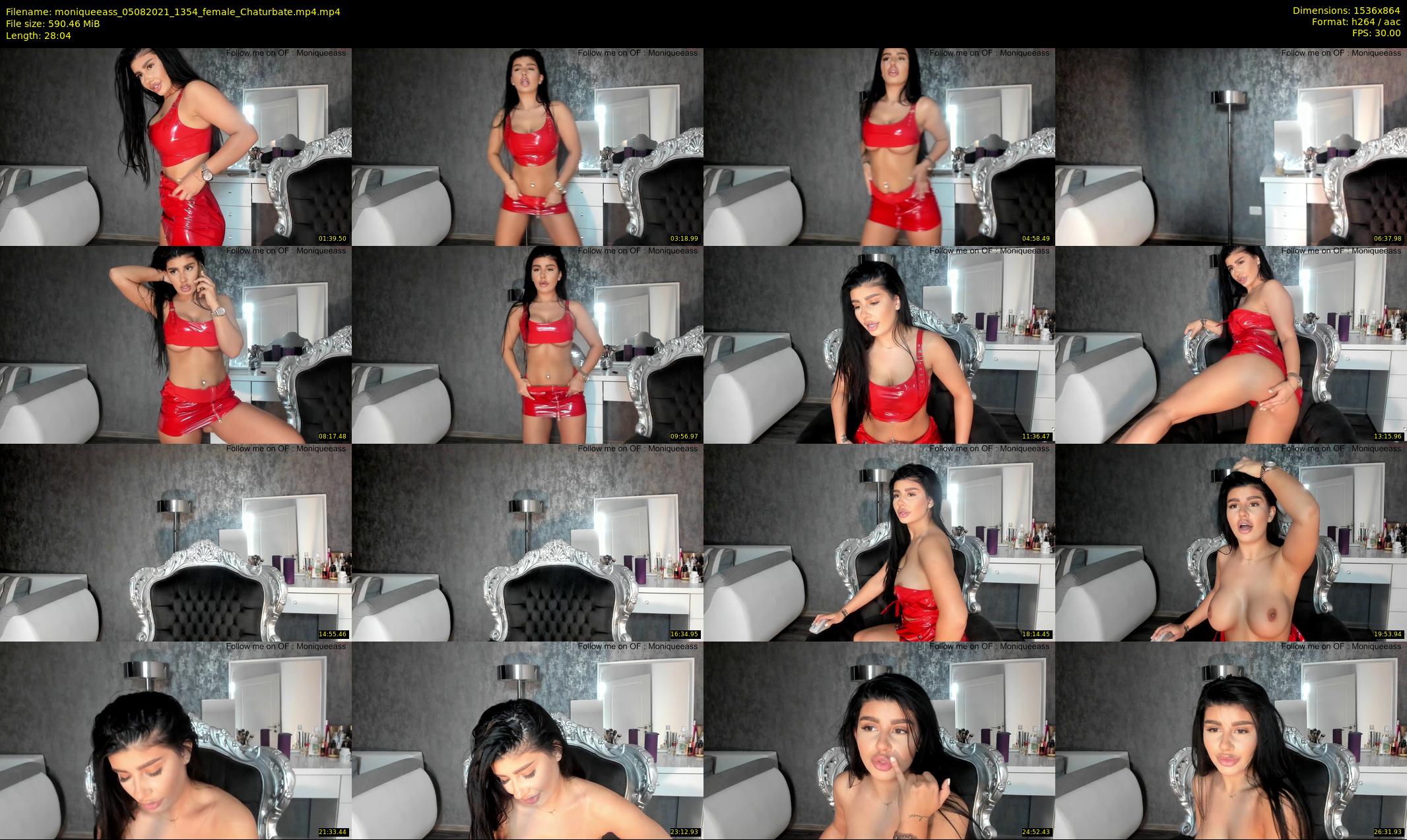 moniqueeass — 29 minute Chaturbate female cam show recording, 720p, Aug 5, 2021