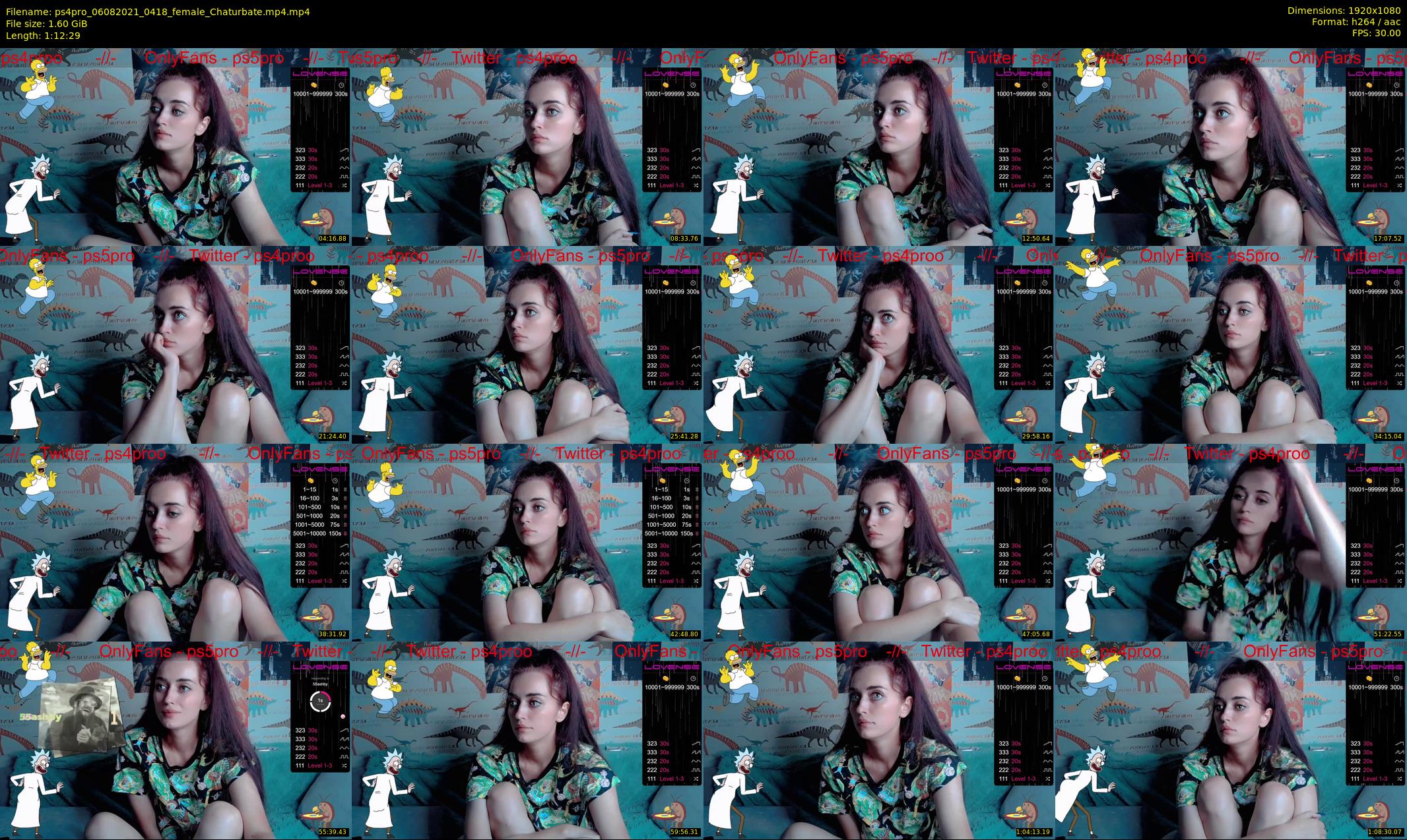 ps4pro — 73 minute Chaturbate female cam show recording, 1080p, Aug 6, 2021
