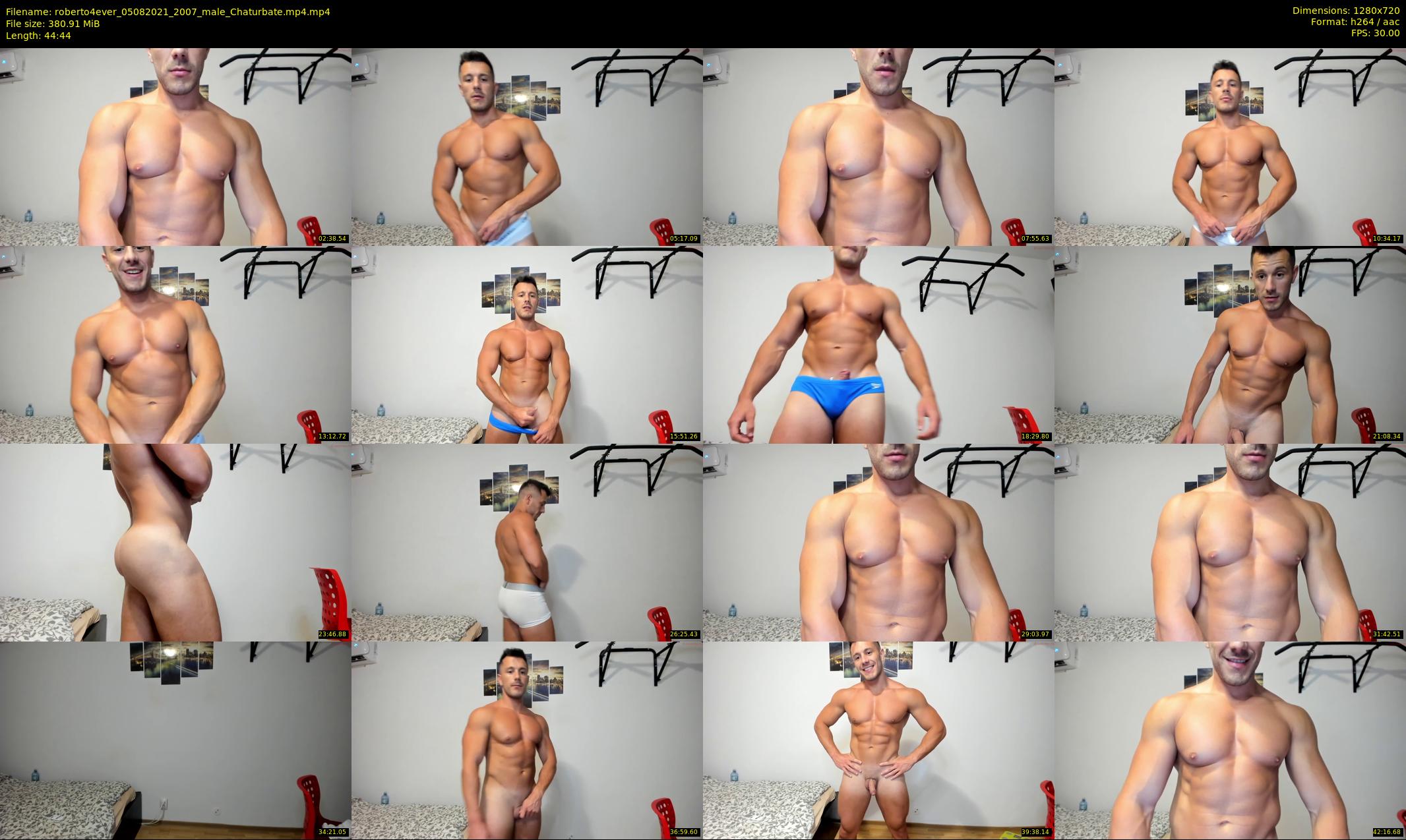 roberto4ever — 45 minute Chaturbate male cam show recording, 720p, Aug 5, 2021