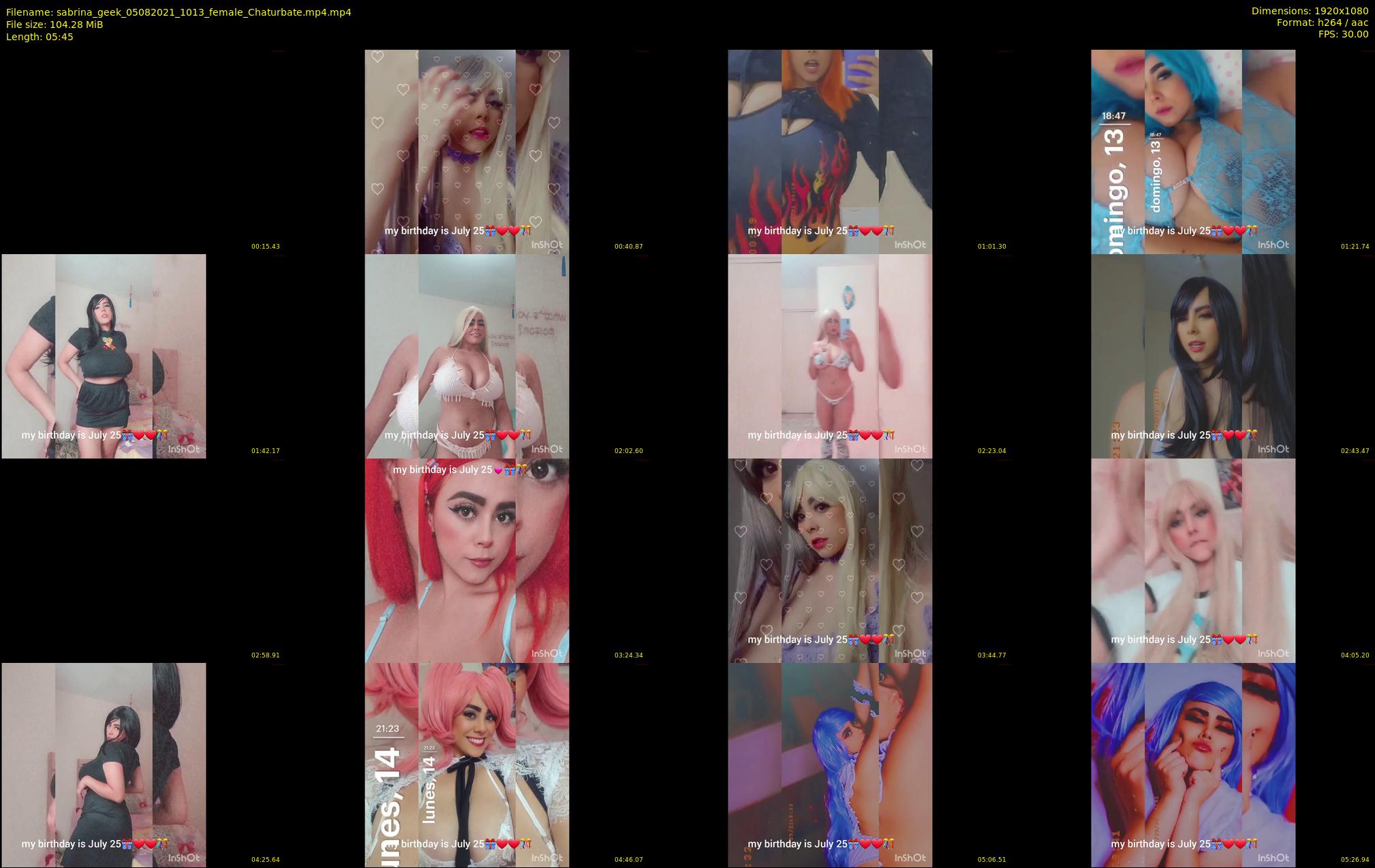 sabrina_geek — 6 minute Chaturbate female cam show recording, 1080p, Aug 5, 2021