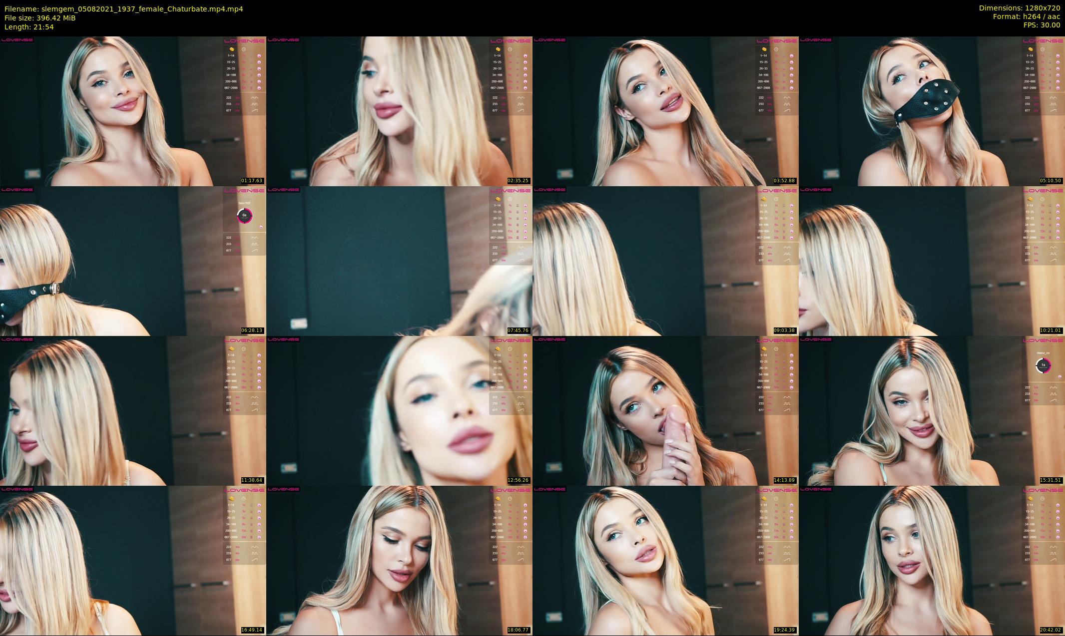 slemgem — 22 minute Chaturbate couple cam show recording, 720p, Aug 5, 2021