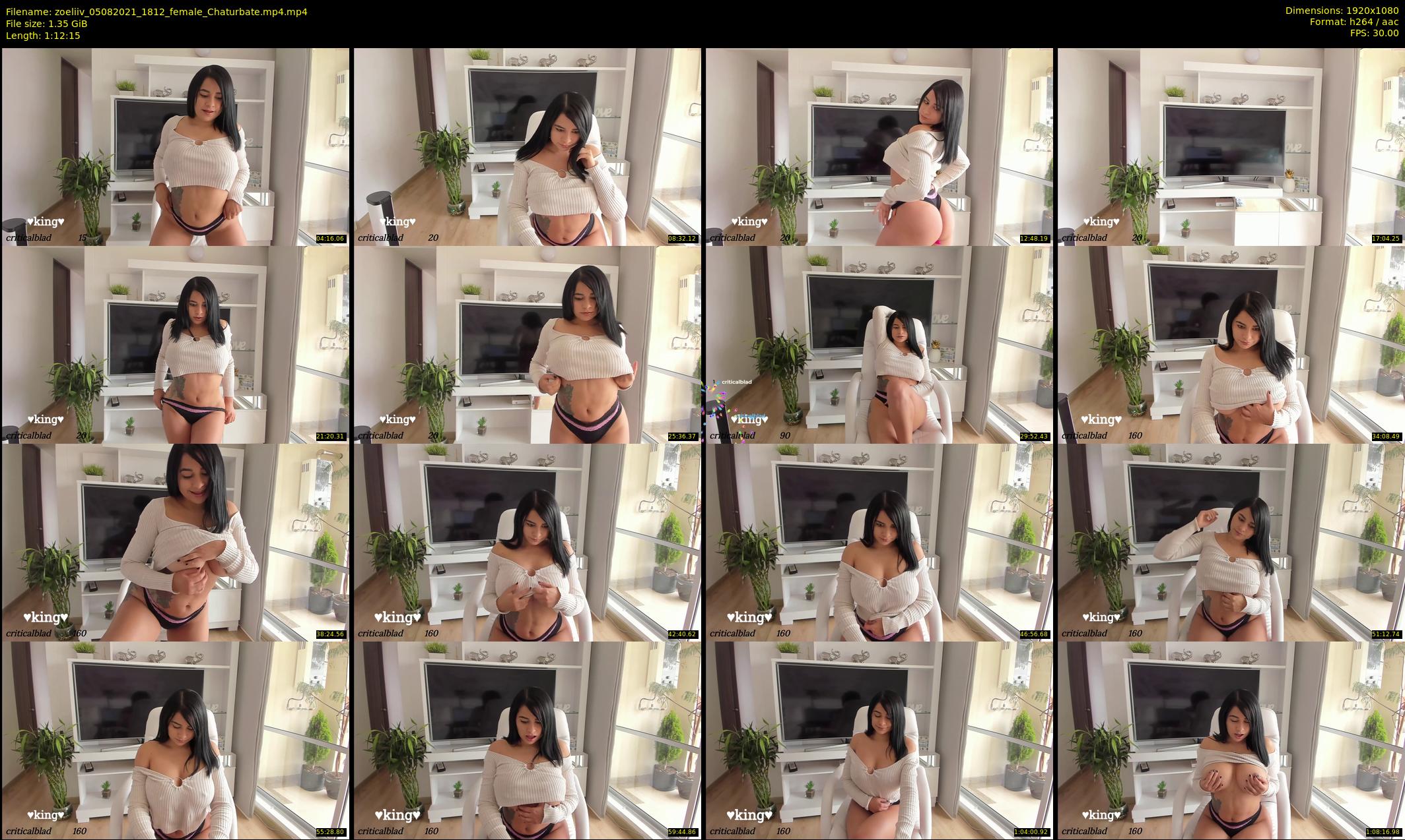 zoeliiv — 73 minute Chaturbate female cam show recording, 1080p, Aug 5, 2021