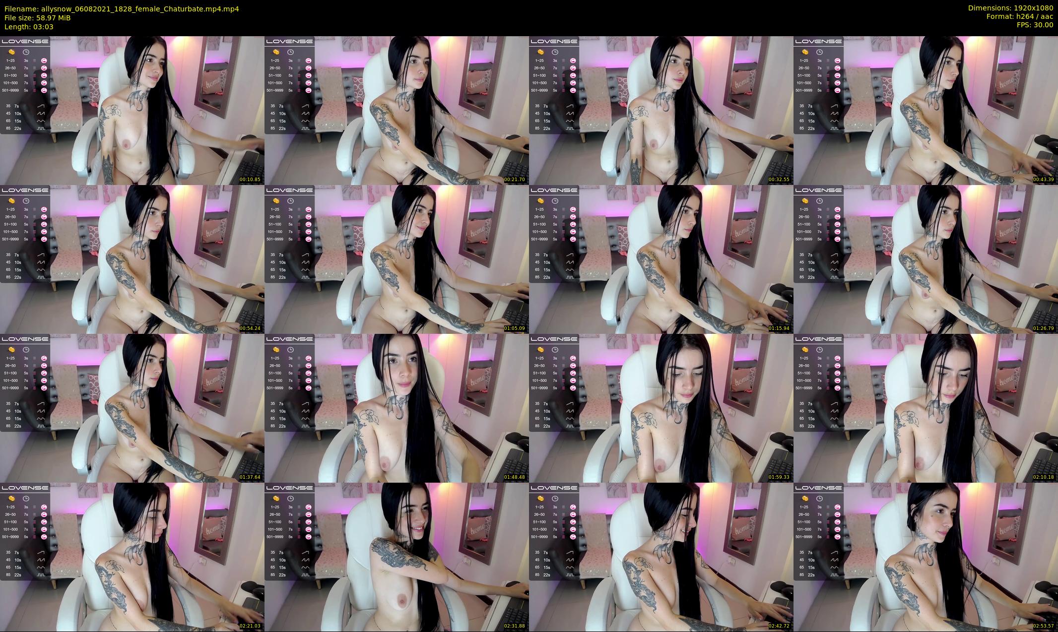 allysnow — 4 minute Chaturbate female cam show recording, 1080p, Aug 6, 2021