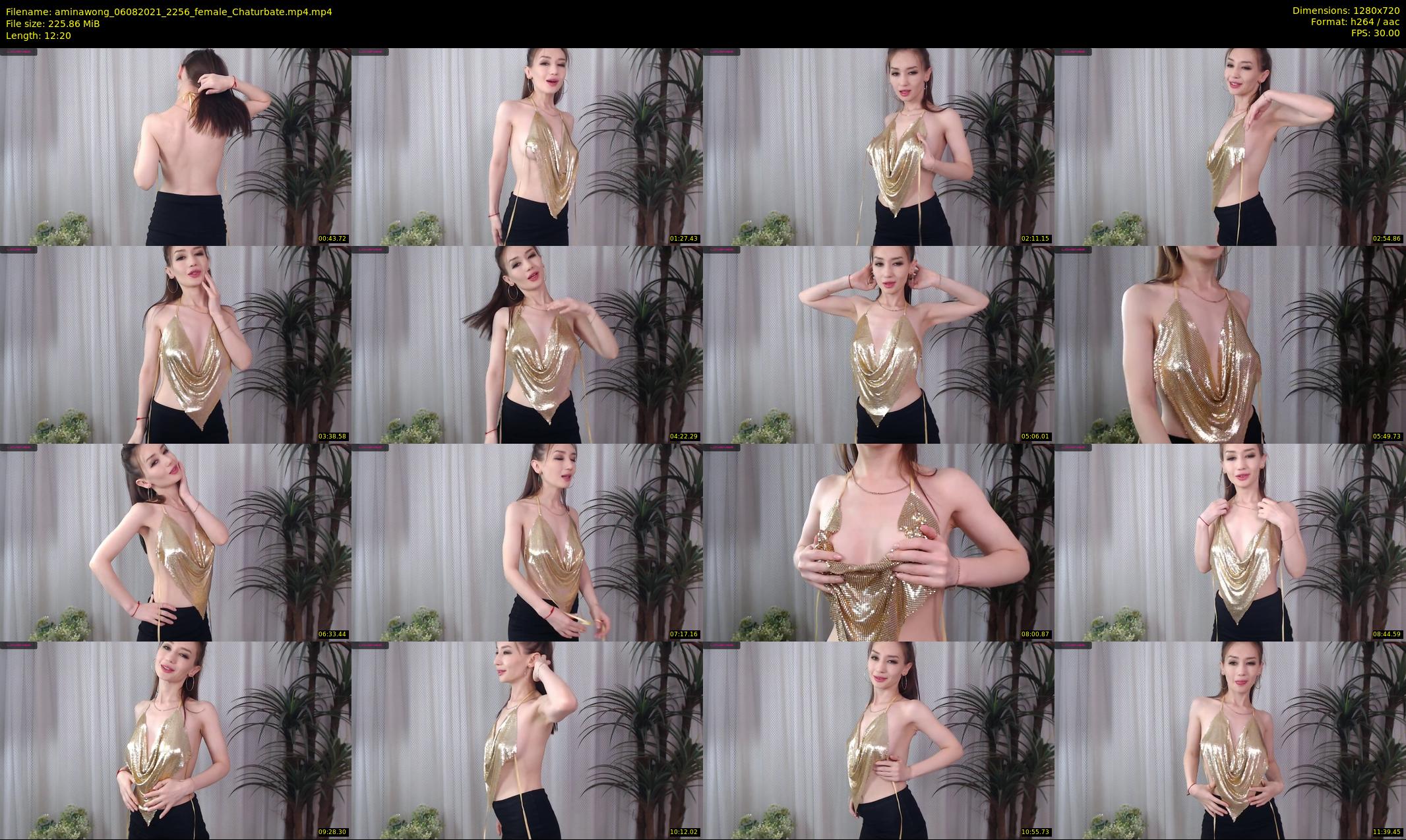 aminawong — 13 minute Chaturbate female cam show recording, 720p, Aug 6, 2021
