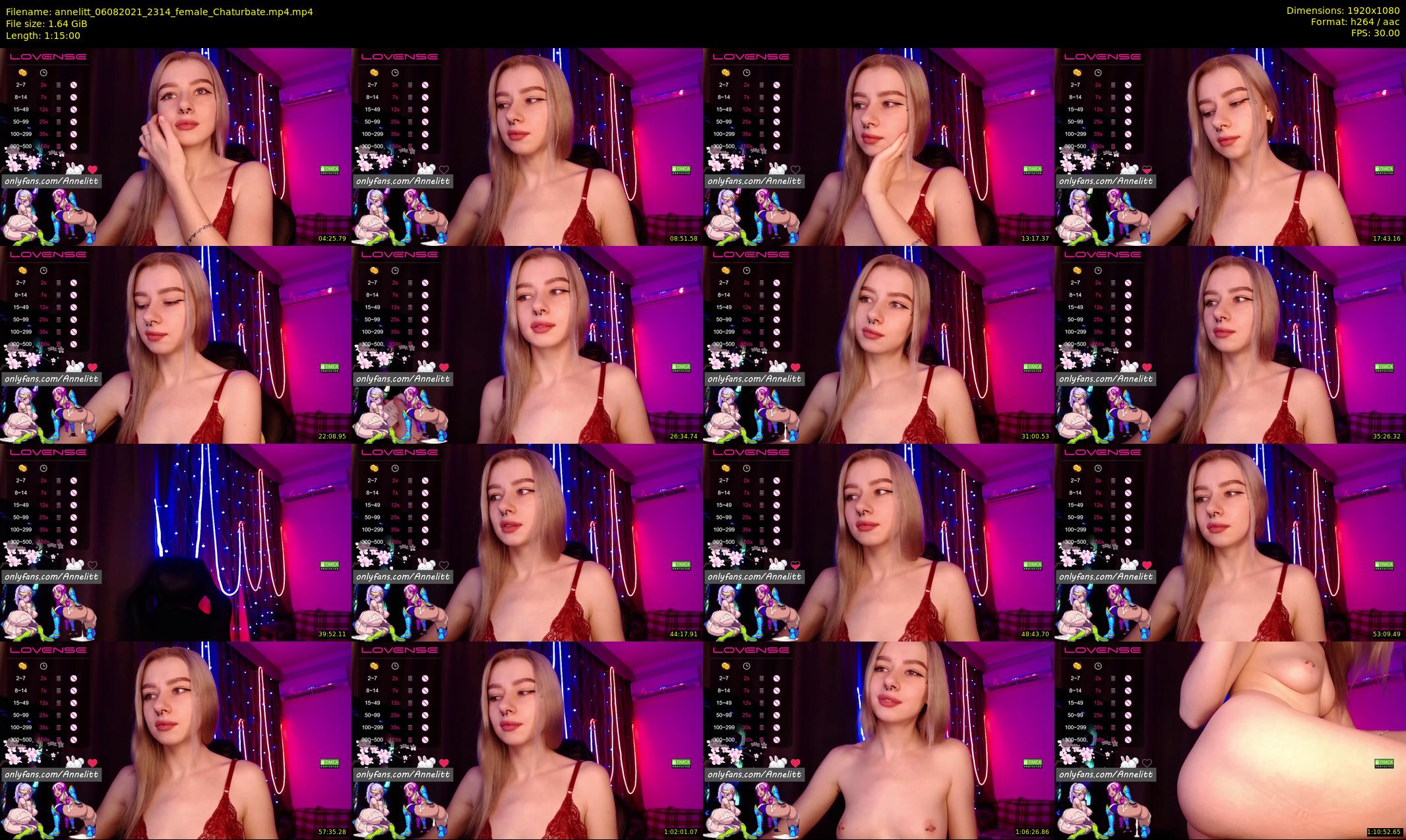 annelitt — 75 minute Chaturbate female cam show recording, 1080p, Aug 6, 2021