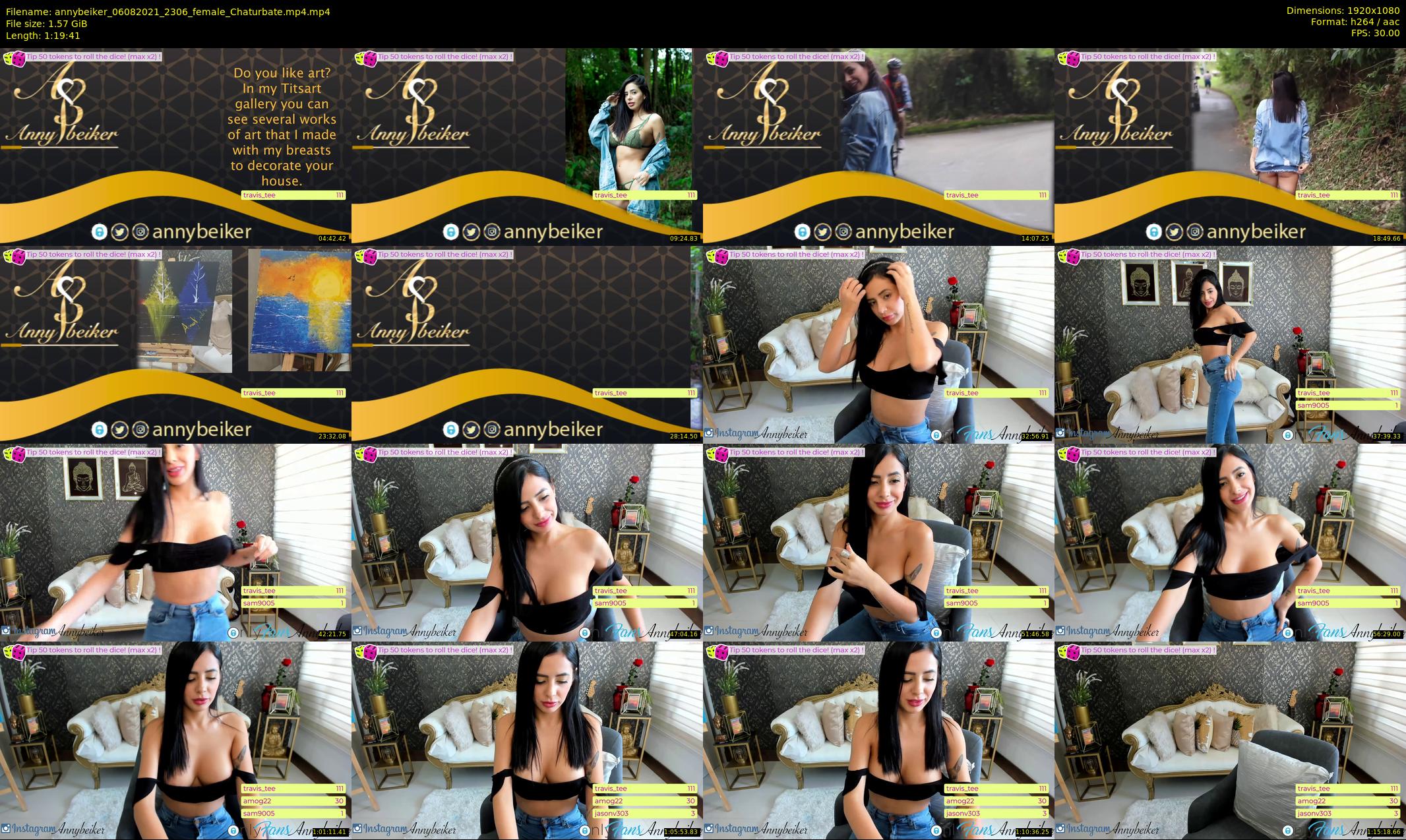 annybeiker — 80 minute Chaturbate female cam show recording, 1080p, Aug 6, 2021