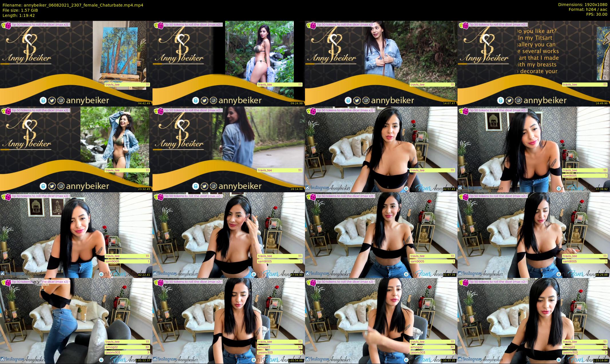 annybeiker — 80 minute Chaturbate female cam show recording, 1080p, Aug 6, 2021