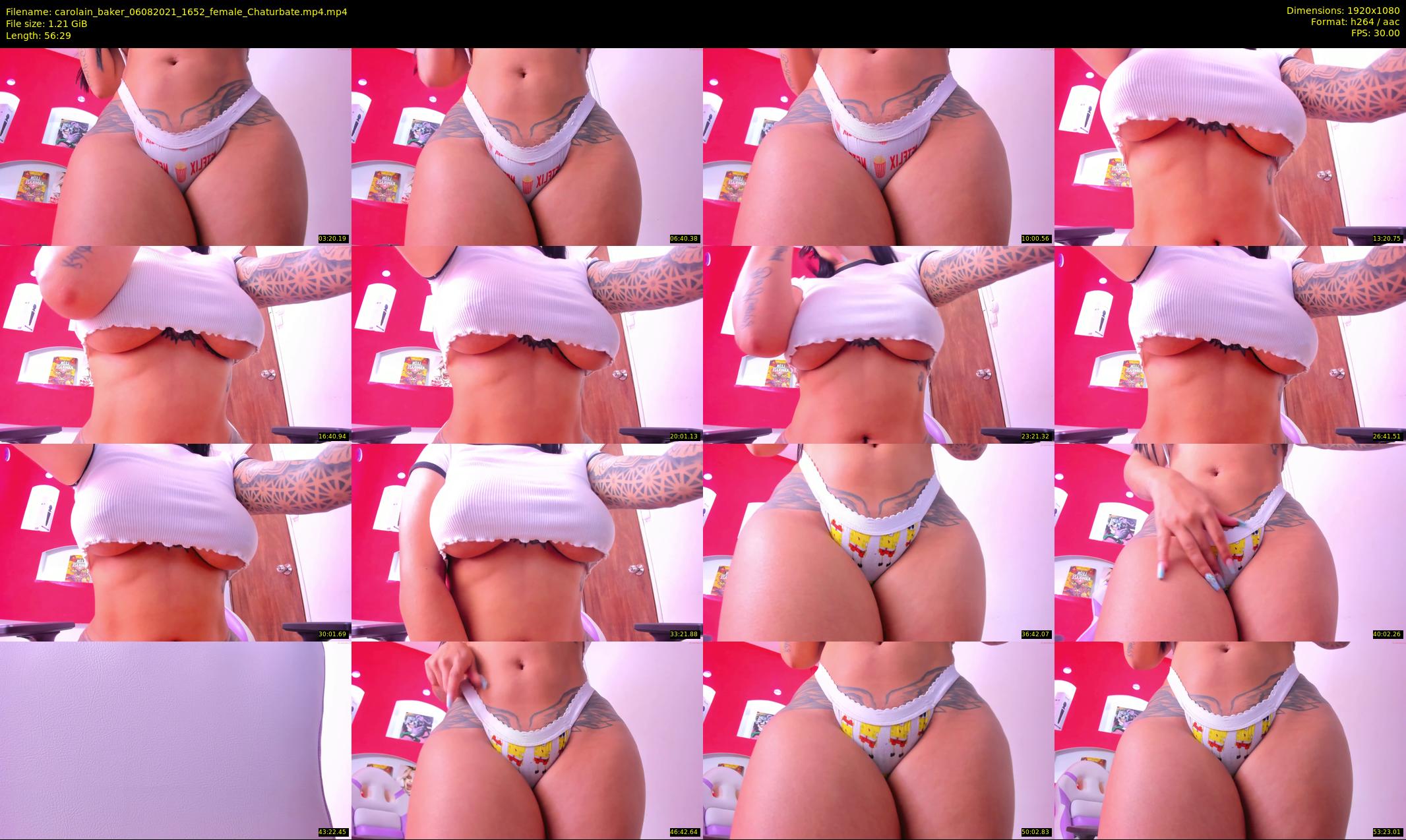 carolain_baker — 57 minute Chaturbate female cam show recording, 1080p, Aug 6, 2021