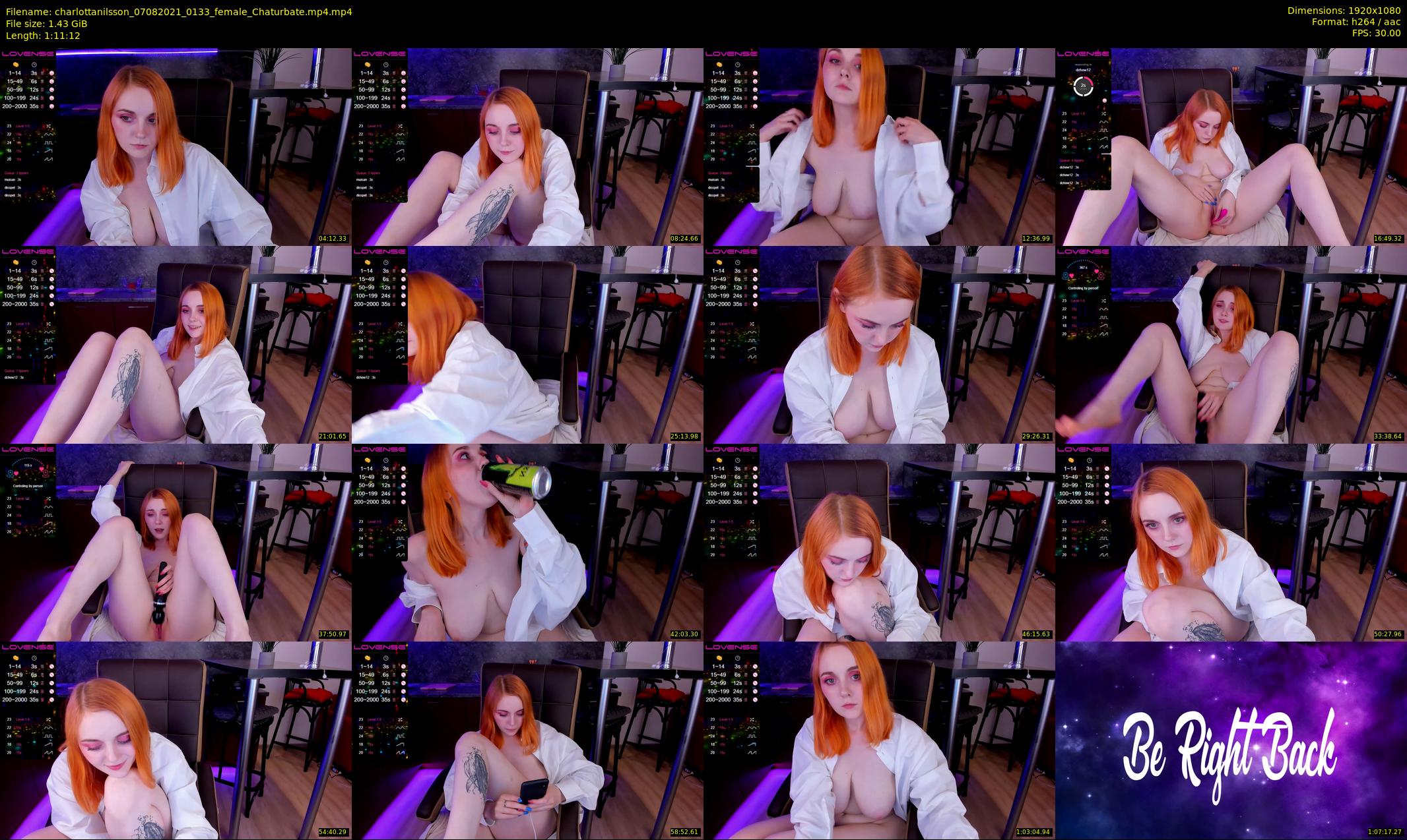 charlottanilsson — 72 minute Chaturbate female cam show recording, 1080p, Aug 7, 2021