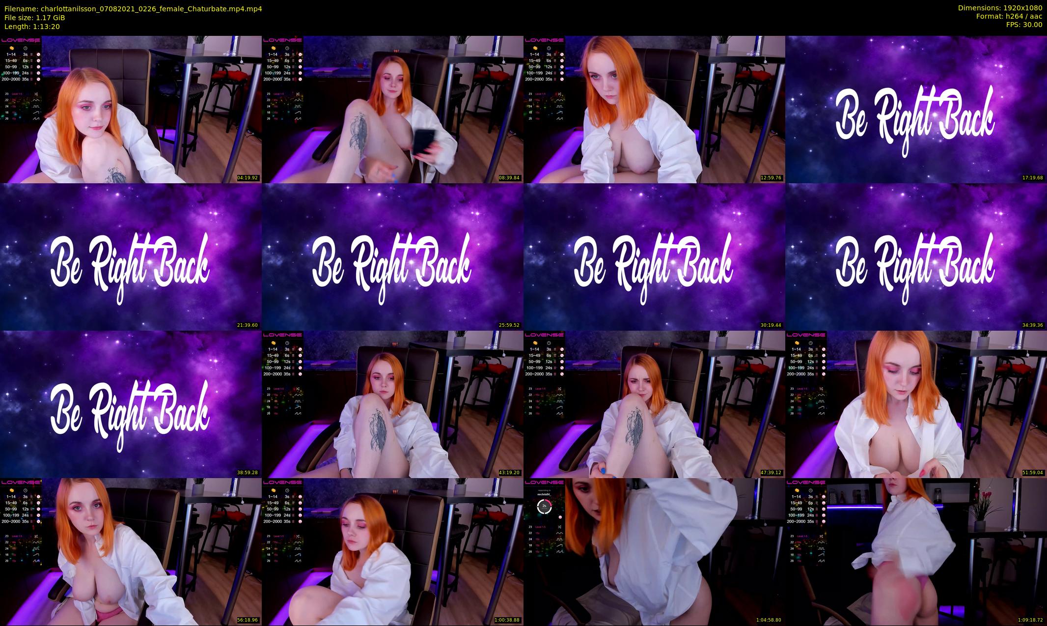 charlottanilsson — 74 minute Chaturbate female cam show recording, 1080p, Aug 7, 2021