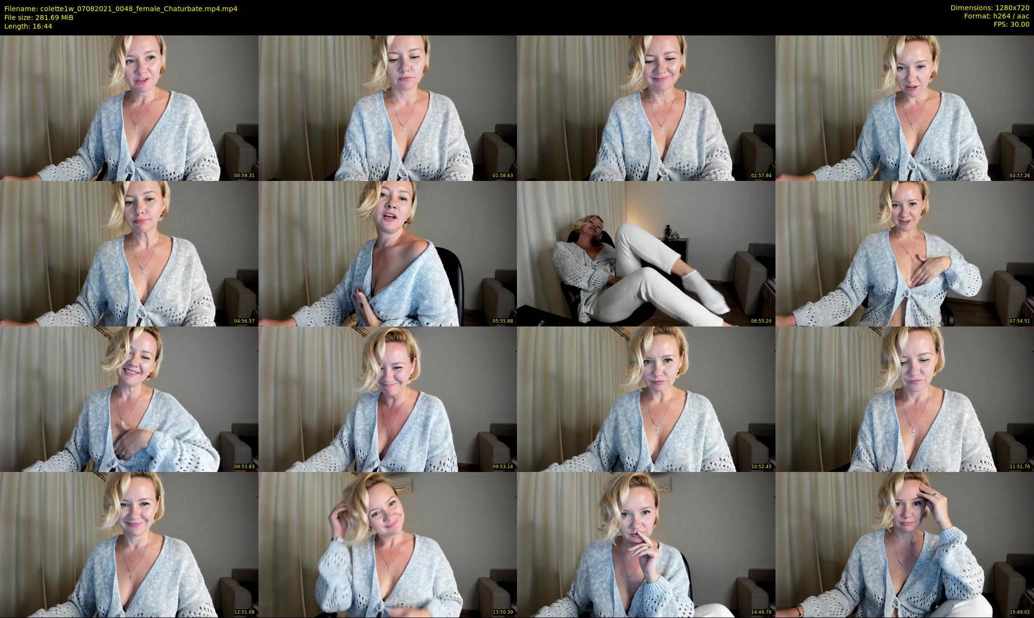 colette1w — 17 minute Chaturbate female cam show recording, 720p, Aug 7, 2021
