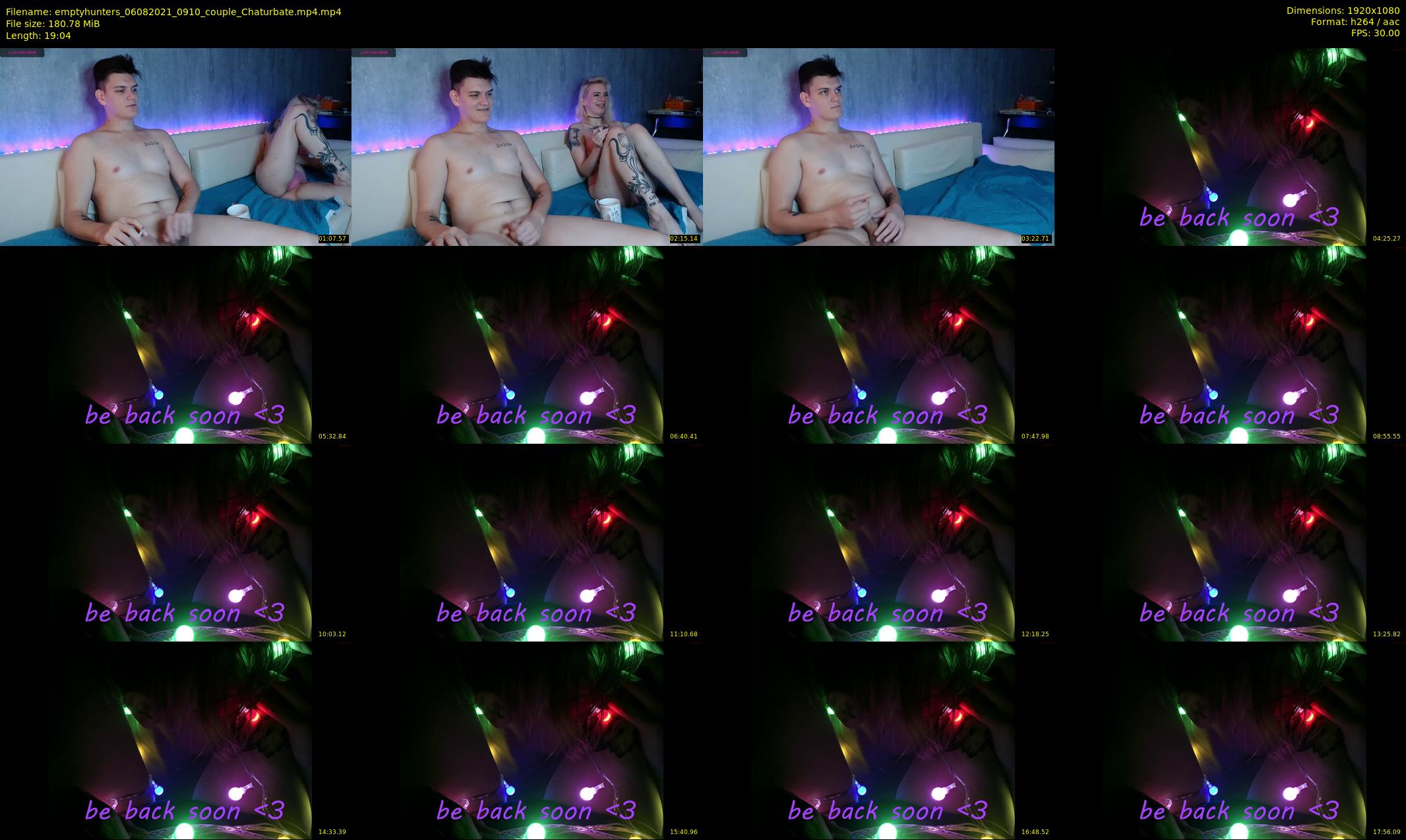 emptyhunters — 20 minute Chaturbate couple cam show recording, 1080p, Aug 6, 2021