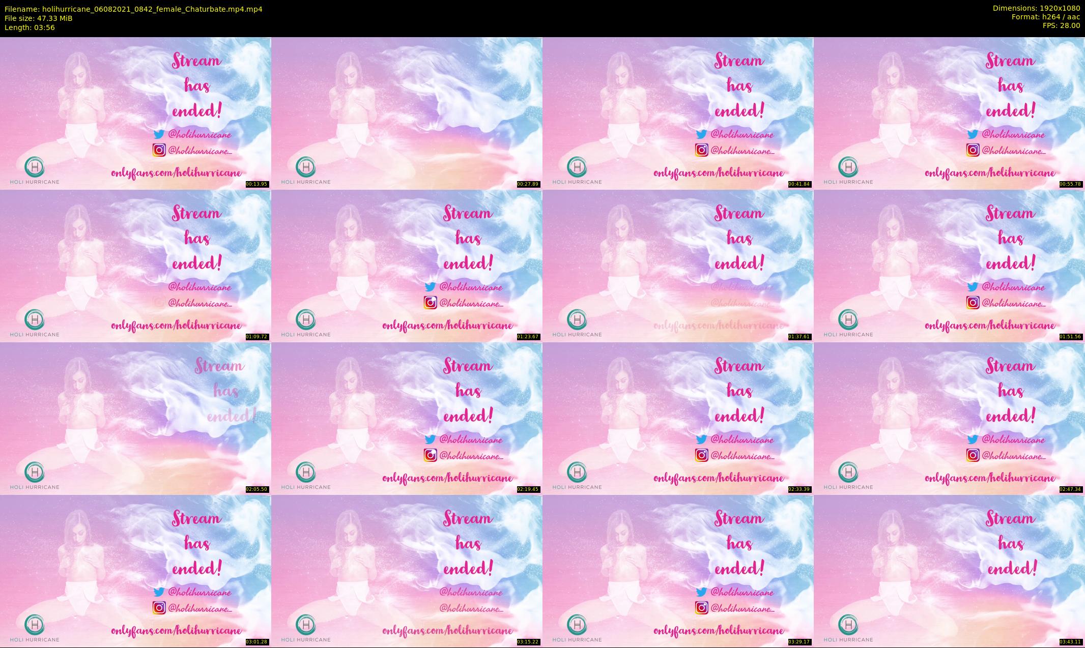 holihurricane — 4 minute Chaturbate female cam show recording, 1080p, Aug 6, 2021