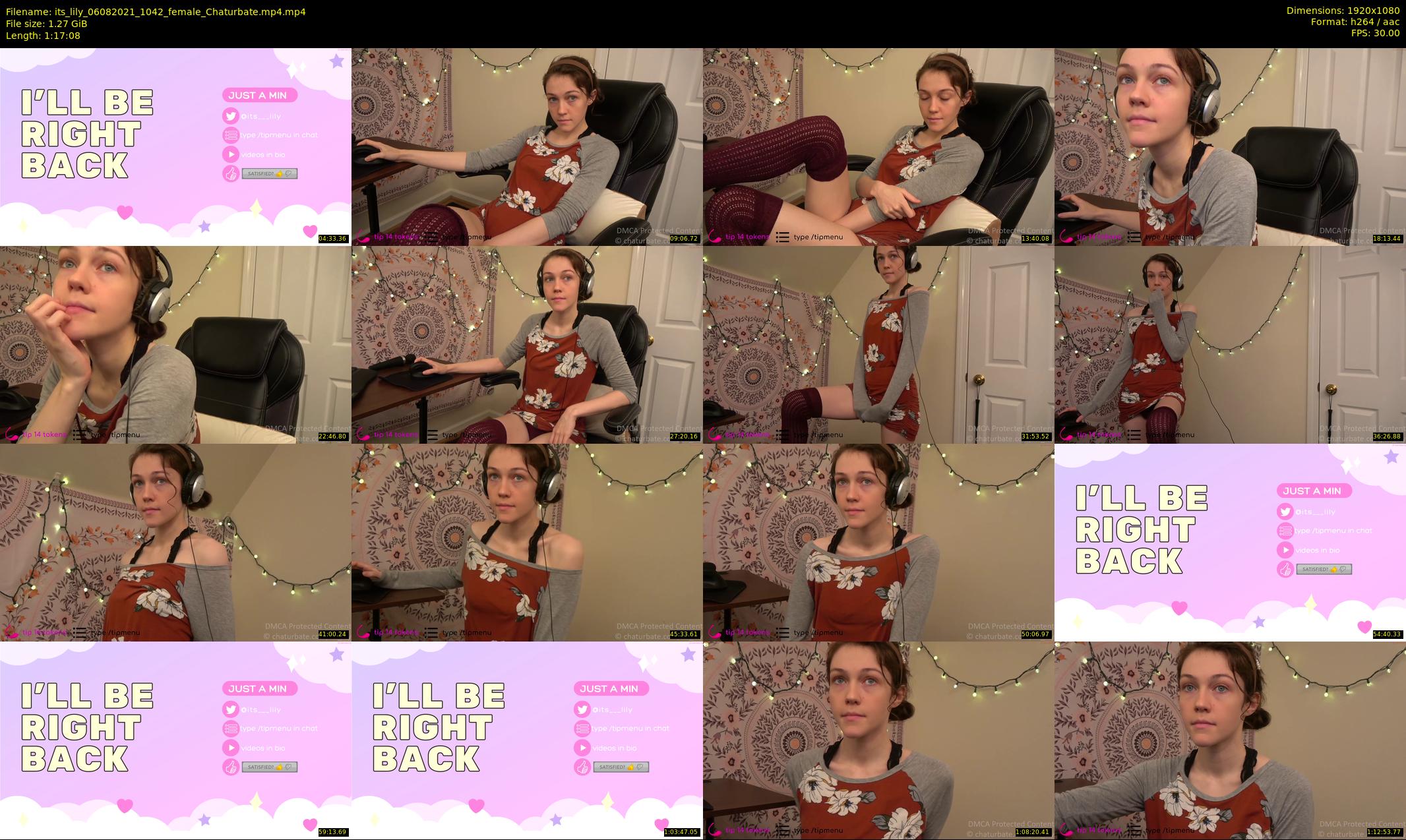 its_lily — 78 minute Chaturbate female cam show recording, 1080p, Aug 6, 2021