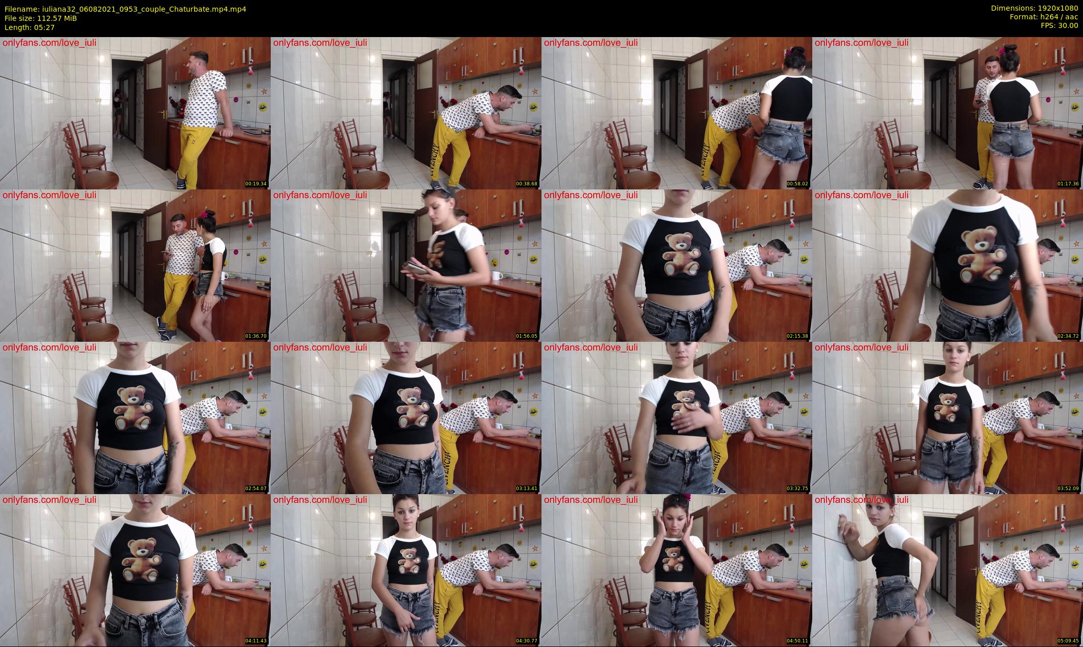 iuliana32 — 6 minute Chaturbate couple cam show recording, 1080p, Aug 6, 2021