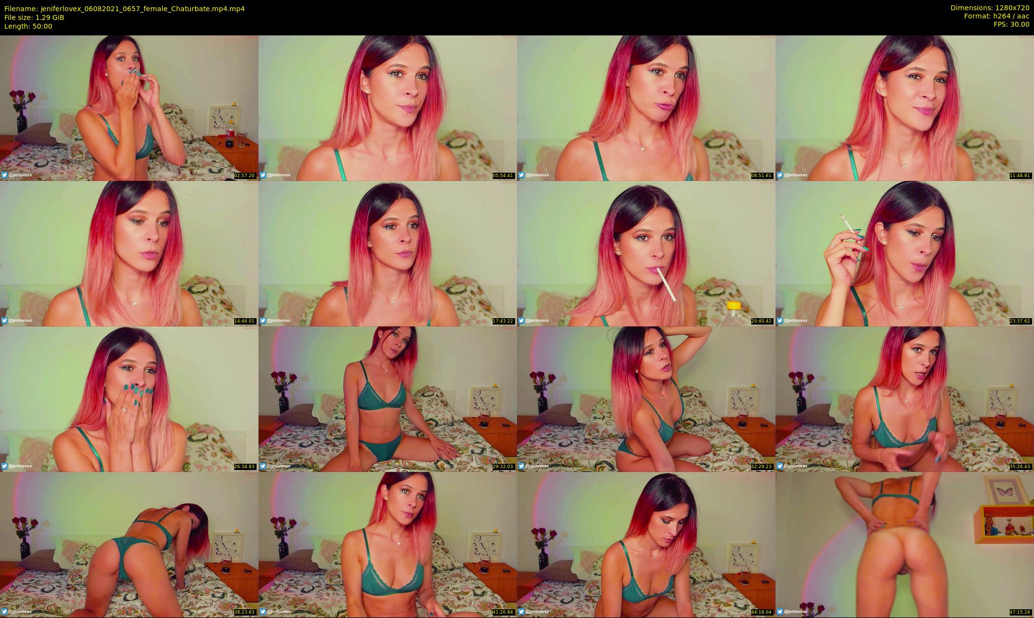 jeniferlovex — 50 minute Chaturbate female cam show recording, 720p, Aug 6, 2021
