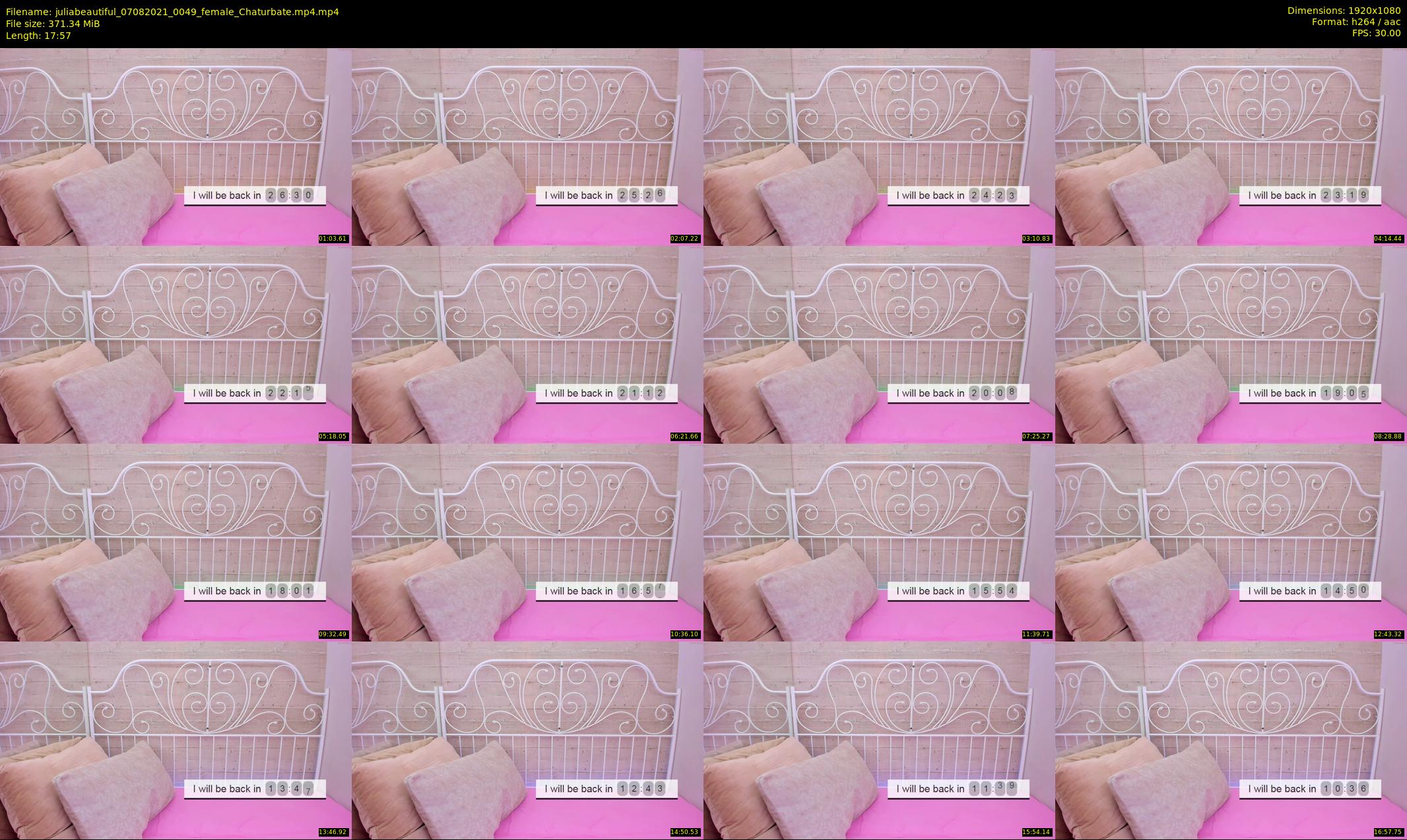 juliabeautiful — 18 minute Chaturbate female cam show recording, 1080p, Aug 7, 2021