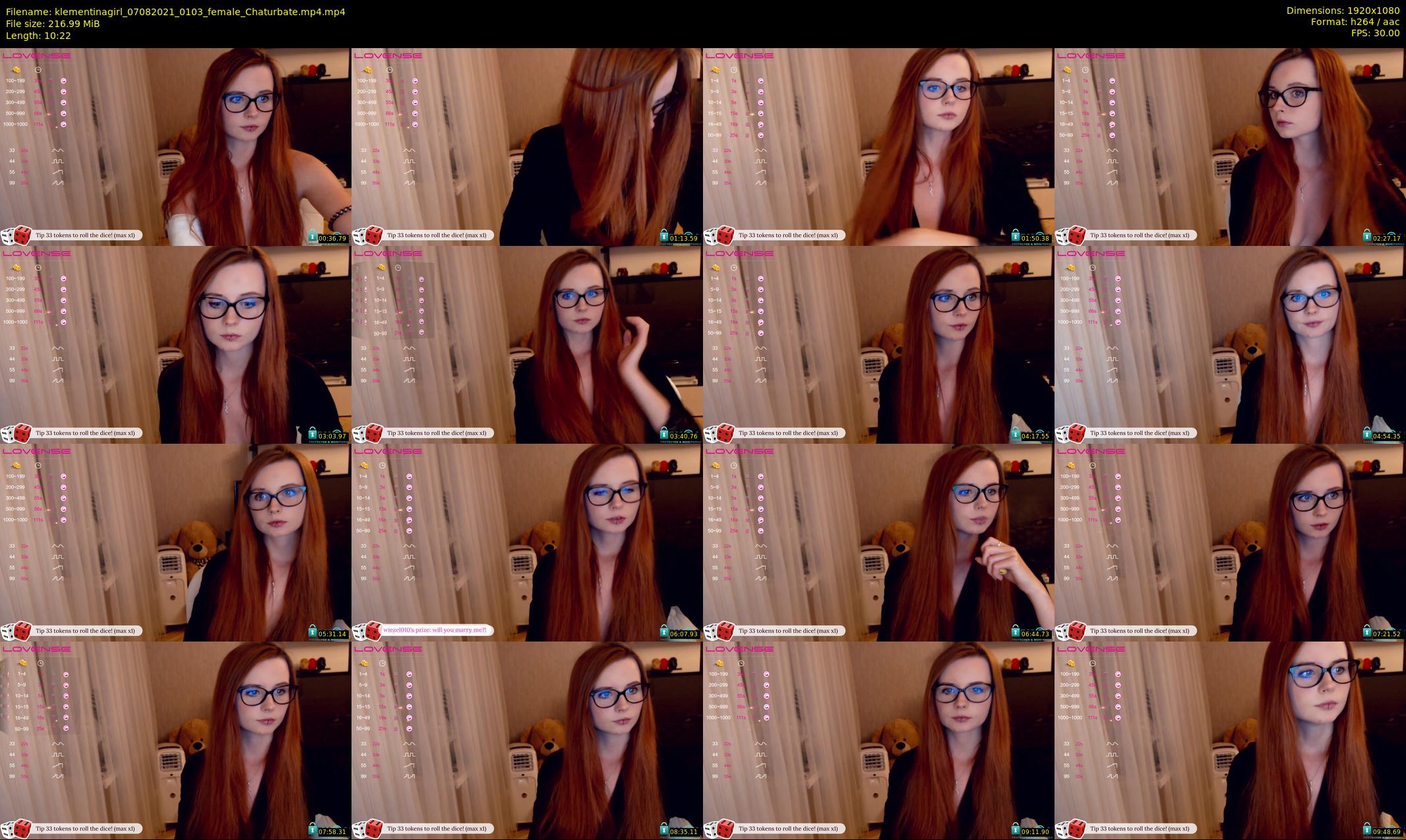 klementinagirl — 11 minute Chaturbate female cam show recording, 1080p, Aug 7, 2021