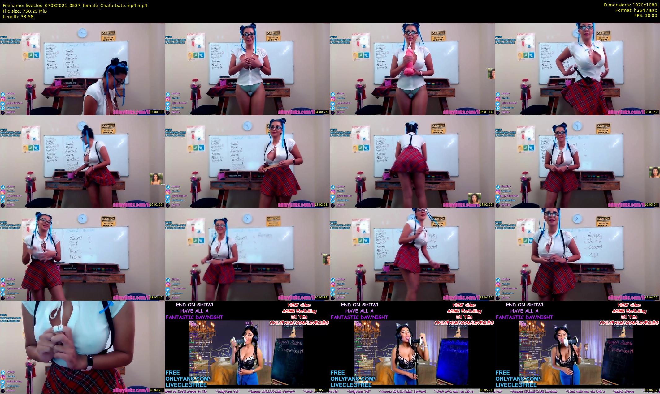 livecleo — 34 minute Chaturbate female cam show recording, 1080p, Aug 7, 2021