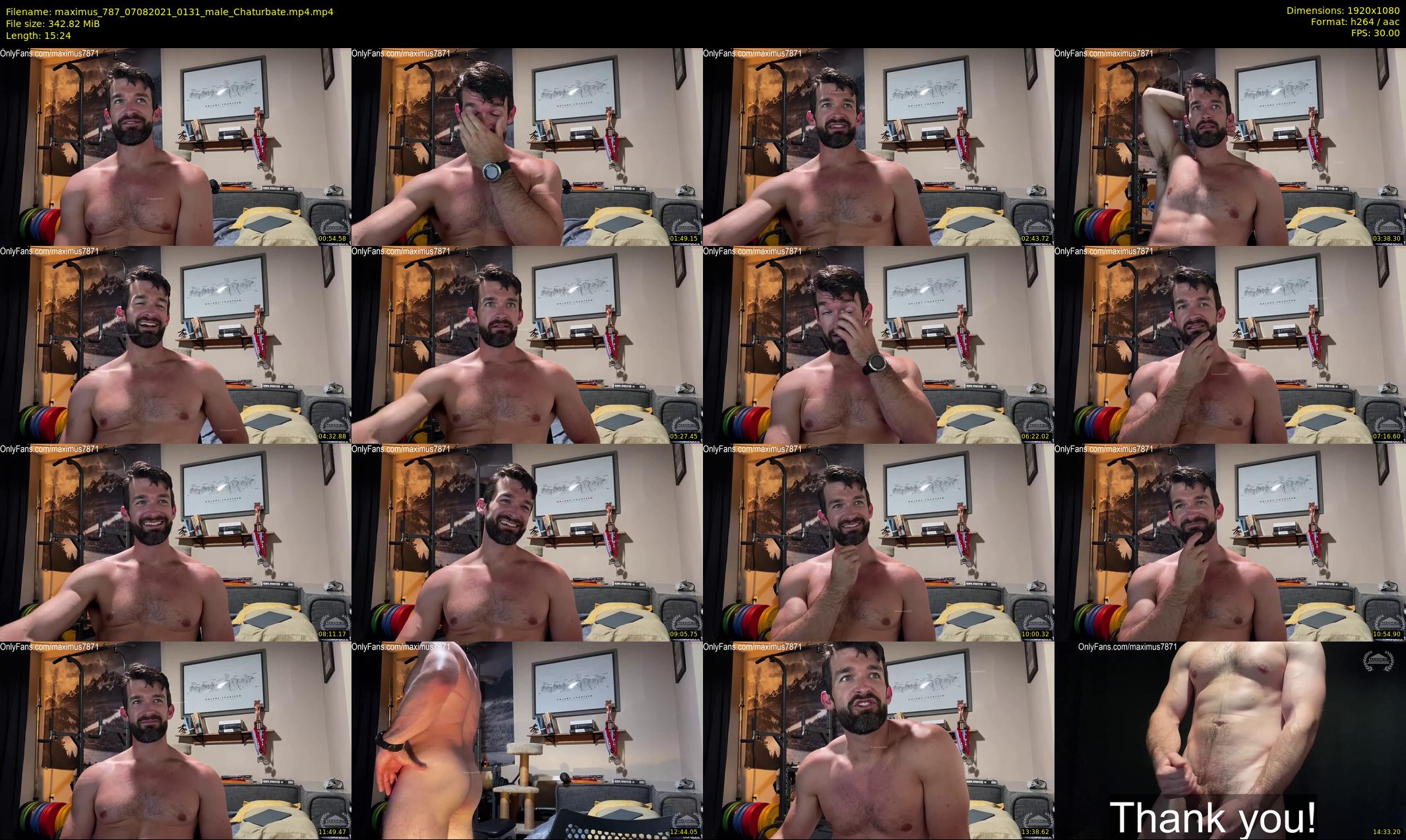 maximus_787 — 16 minute Chaturbate male cam show recording, 1080p, Aug 7, 2021